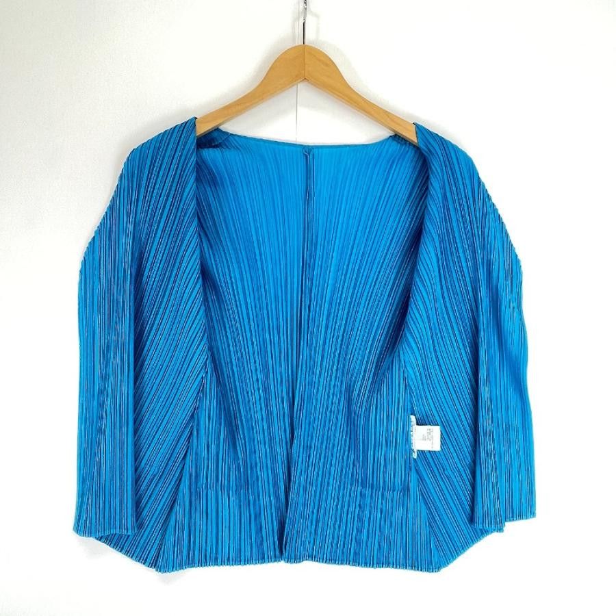 Pleats Please Issey Miyake PLEATS PLEASE Cardigan Blue Cardigan Polyester Women Size S / US 4 / IT 40 - 3 Thumbnail
