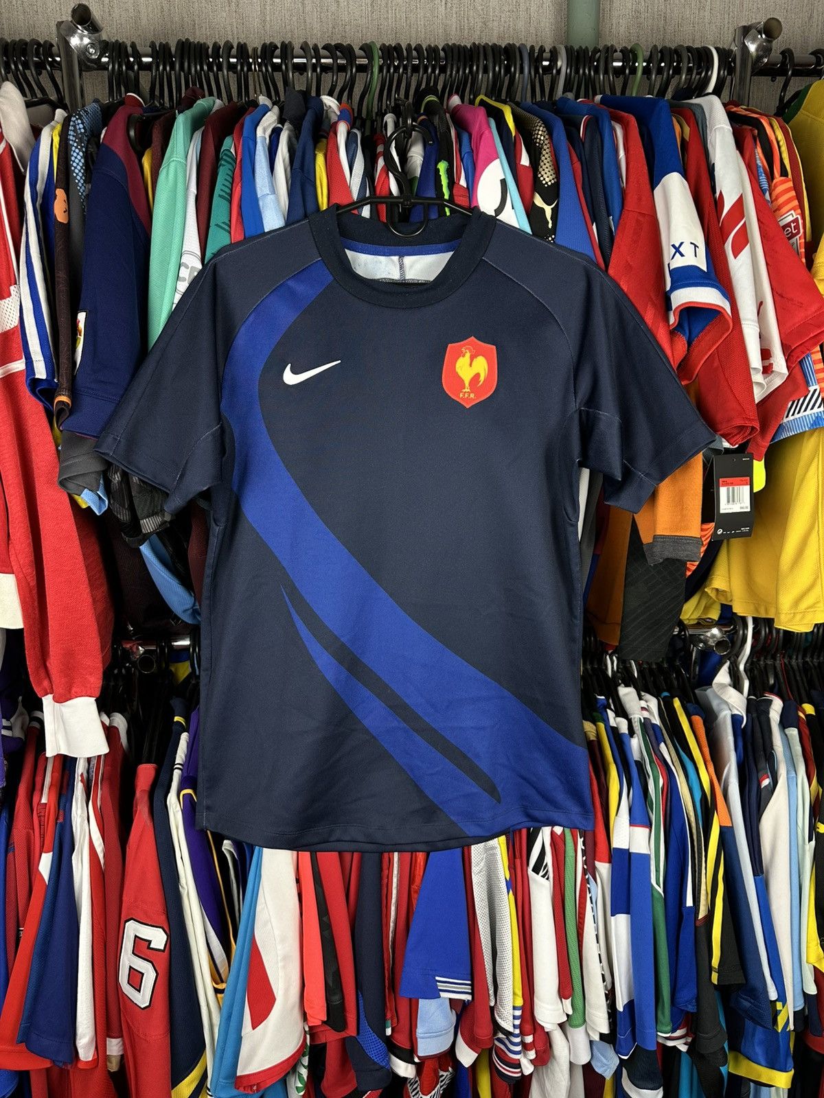 Nike FRANCE 2007 2008 HOME RUGBY SHIRT JERSEY NIKE 238338-450 Size US S / EU 44-46 / 1 - 2 Thumbnail