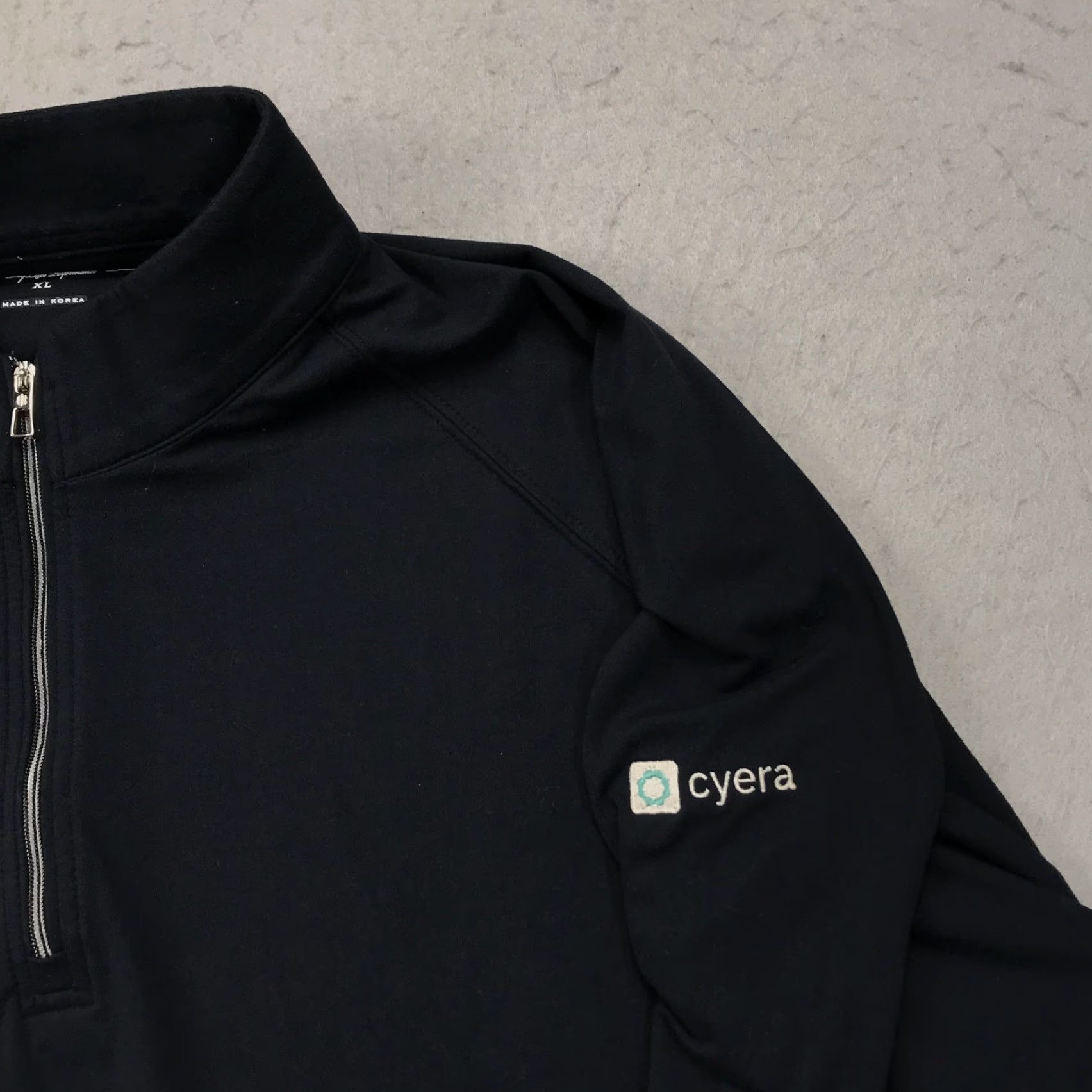 Vintage Holderness & Bourne Jacket Mens XL Black Solid Fit 1/4 Zip The Westland Golf Size US XL / EU 56 / 4 - 3 Thumbnail