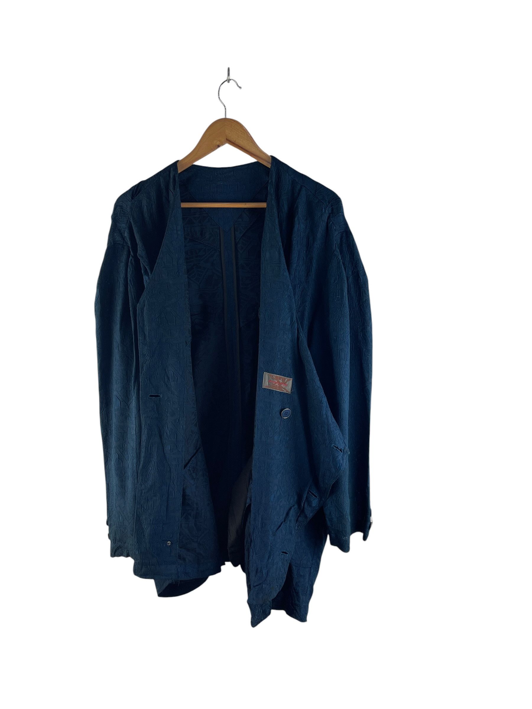 Japanese Brand Vintage Arrston Volaju by Kohshin Satoh Wrap Jacket Teal Size US L / EU 52-54 / 3 - 4 Thumbnail