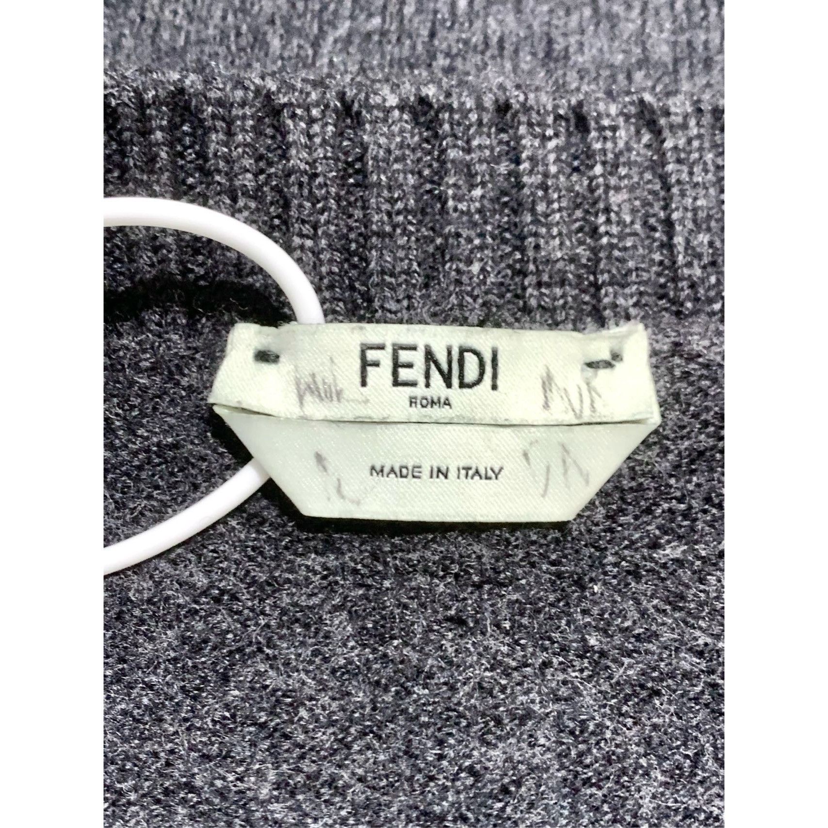 Fendi Fendi Womens Wool Knit Cardigan Coat Dark Grey Size 40 Size S / US 4 / IT 40 - 4 Thumbnail