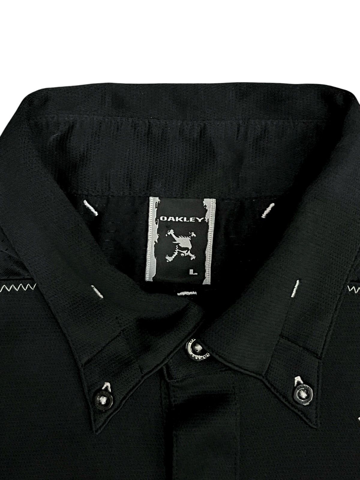 Oakley Vintage Oakley Skull Dri-Fit Multi-Zip Polo Shirt S~M (USA) Size US S / EU 44-46 / 1 - 6 Thumbnail
