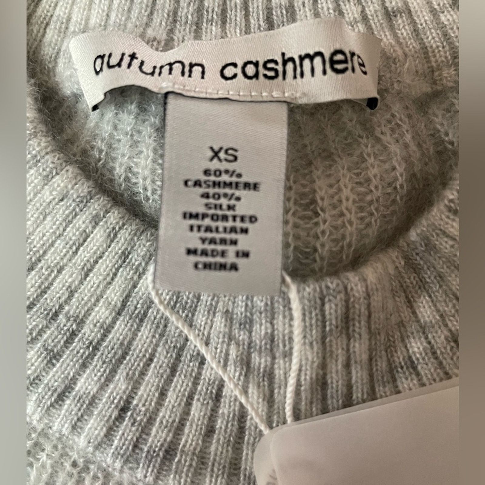 Autumn Cashmere Cashmere And Silk Blend Flare Sleeve Crew Neck Sweater Size XS / US 0-2 / IT 36-38 - 6 Thumbnail