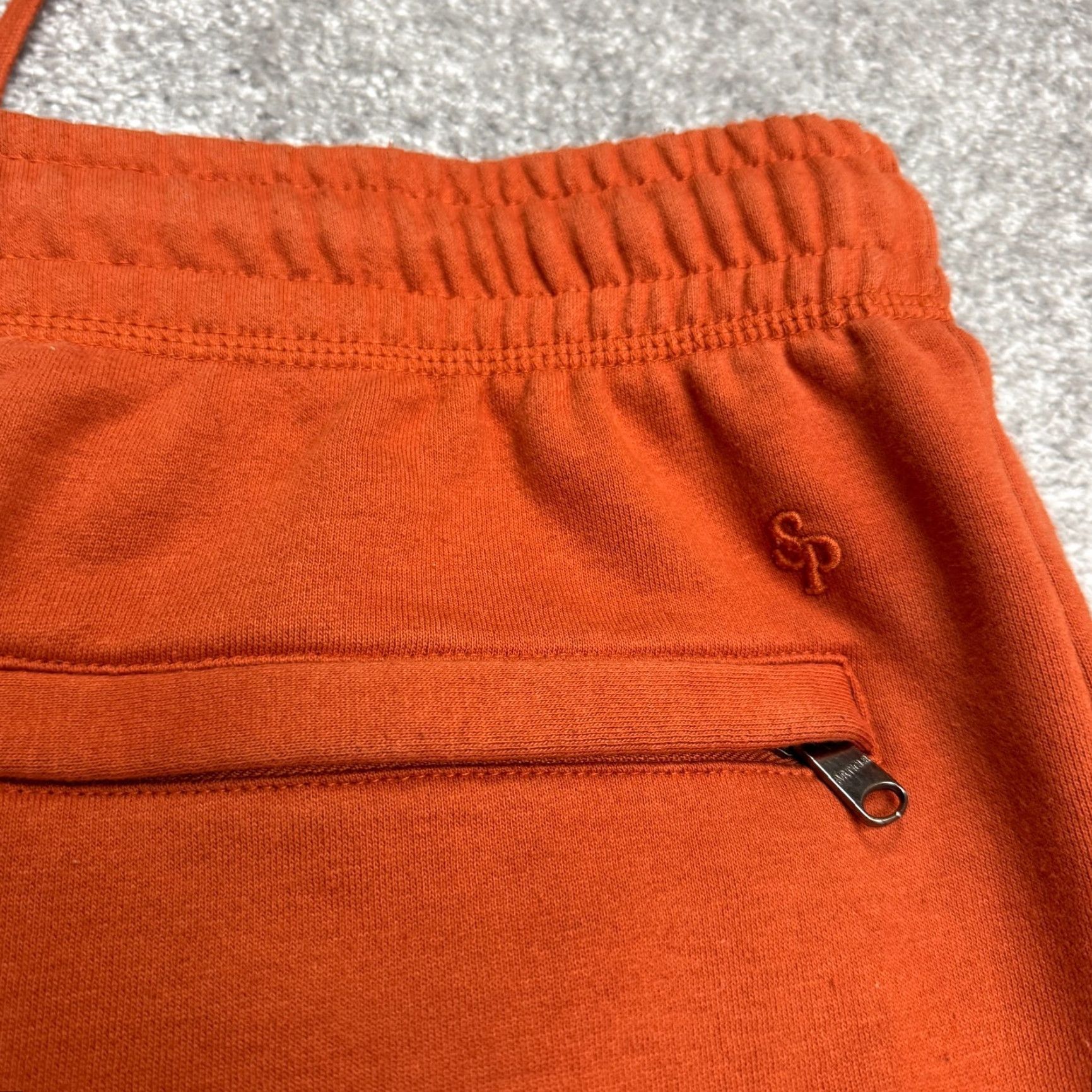 Palace Maison Article Sweatpants Men Medium 32x26 Rust Orange Fleece Jogger Shoe Palace Size US 31 - 5 Thumbnail