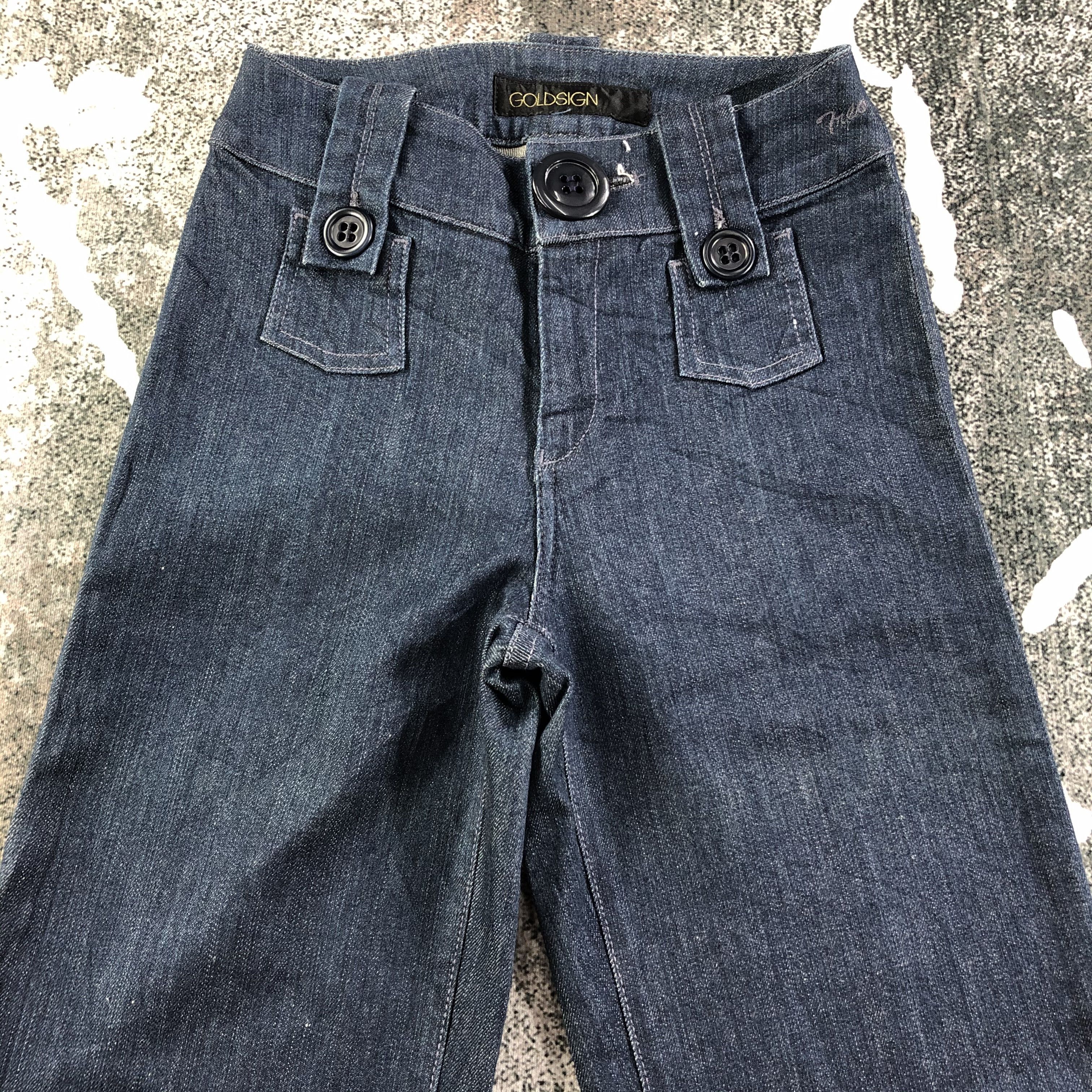 GOLDSIGN Goldsign Denim Dark Wash Flared Jeans KJ1597 Size 25" / US 0 / IT 36 - 3 Thumbnail
