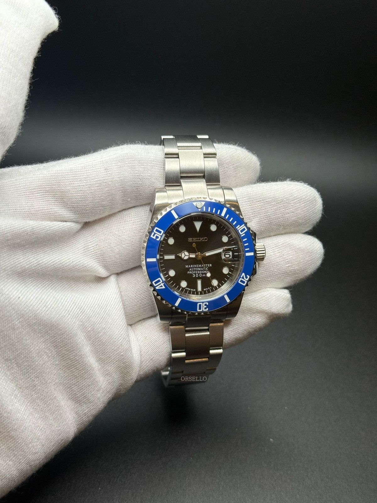 Seiko Seiko mod watch submariner cookiemonster 40mm Size ONE SIZE - 1 Thumbnail