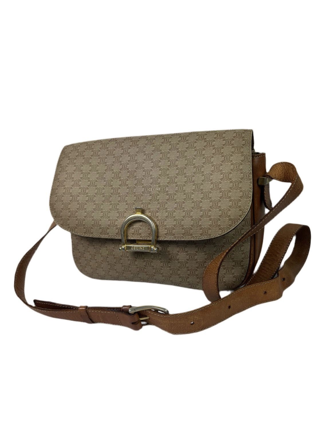Celine Celine Macadam Leather Crossbody Bag Size ONE SIZE - 1 Thumbnail