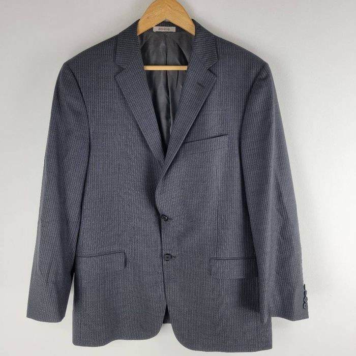 Hickey Freeman Hickey Freeman Milburn II blazer pinstripe wool gray 42R ...