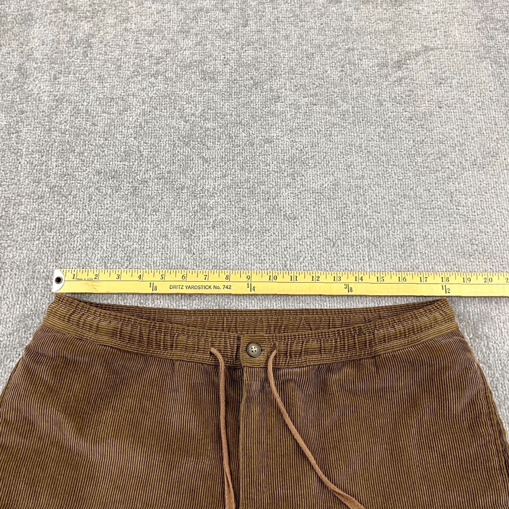 Orvis Orvis Pants Mens 36x30 Straight Leg Corduroy Brown Hiking Trail Drawstring Fish Size US 36 / EU 52 - 3 Thumbnail