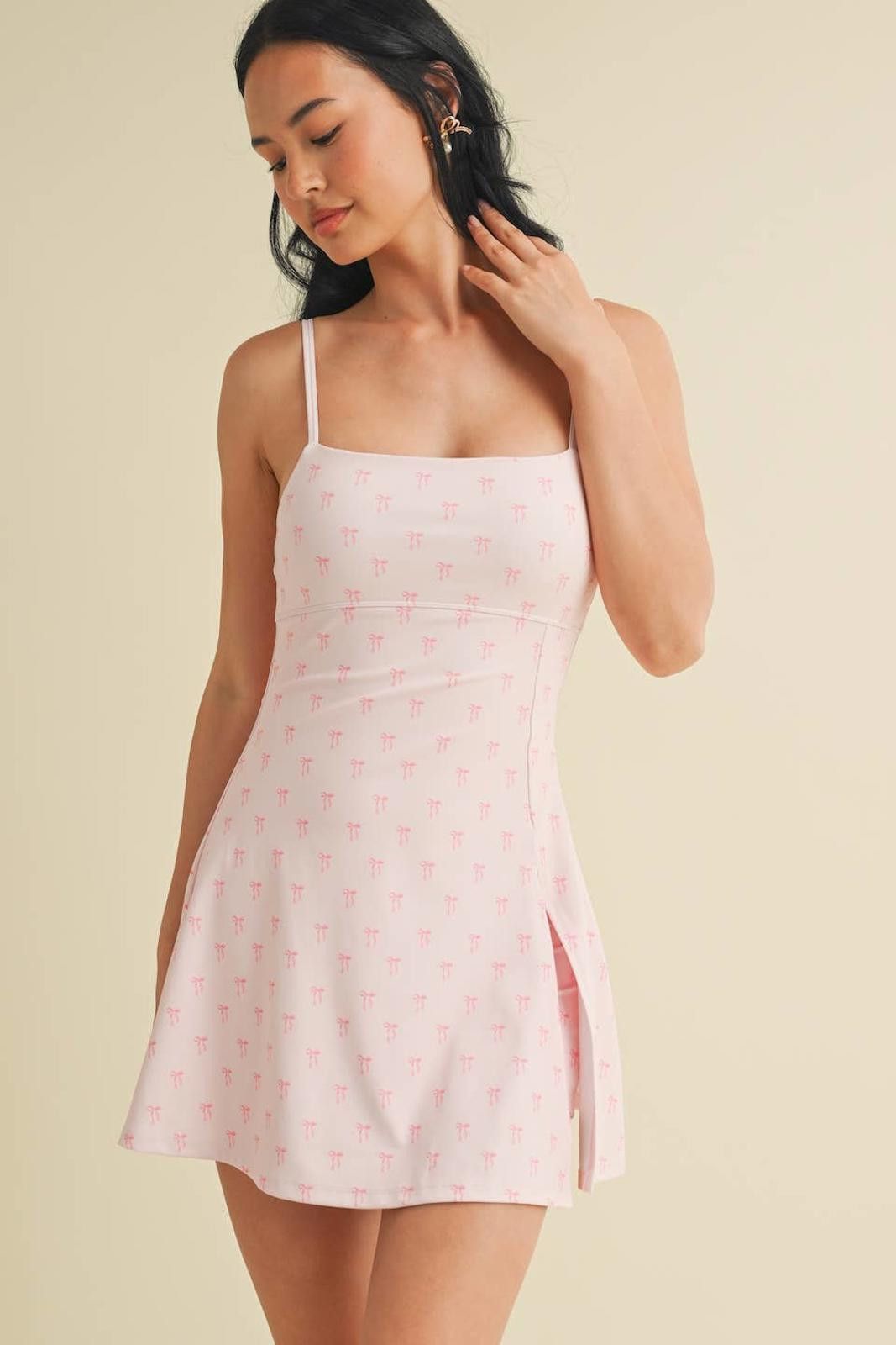 Christian Kimber Bow Print A-Line Mini Dress by Kimberly C Size S / US 4 / IT 40 - 5 Thumbnail