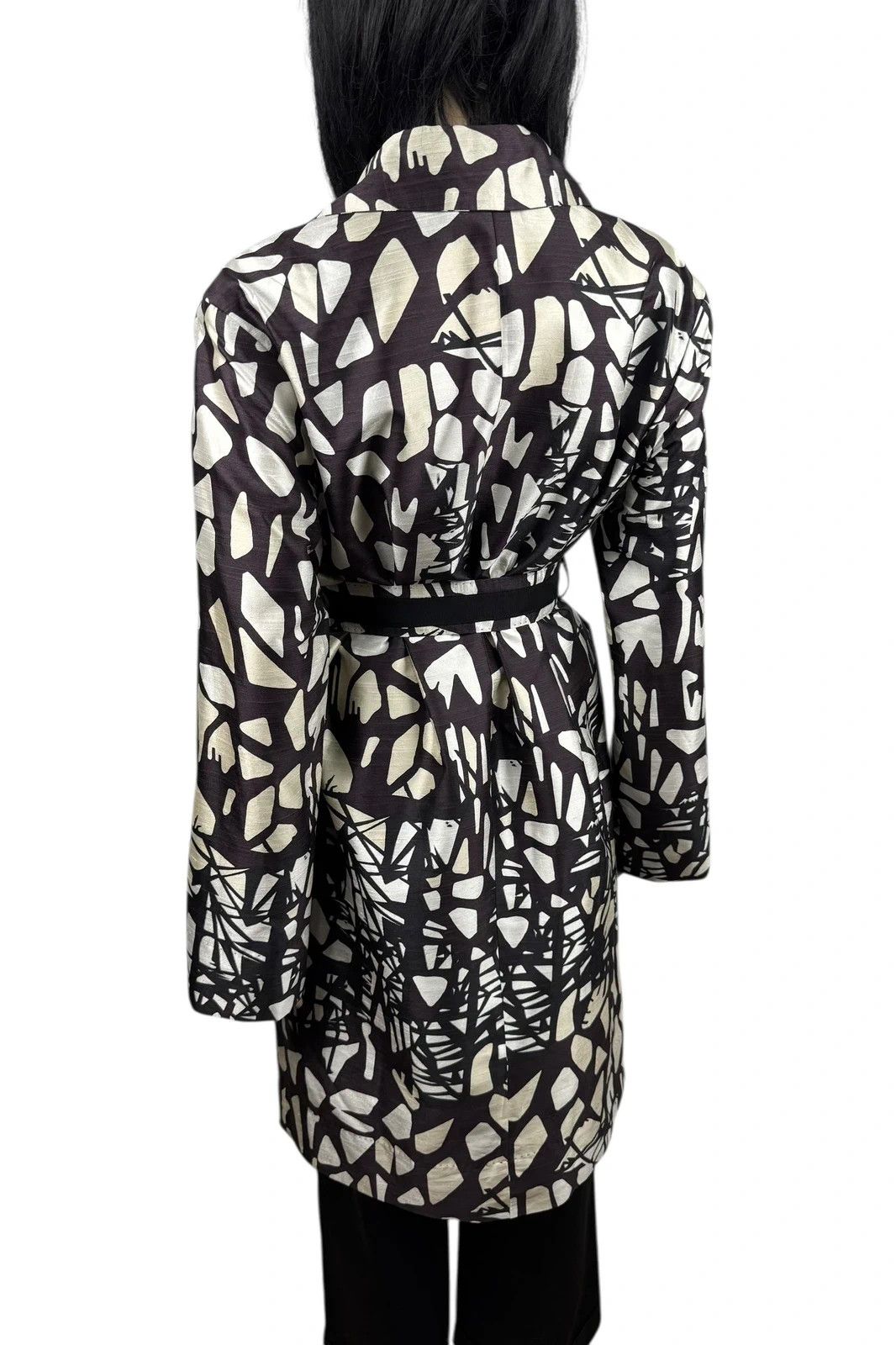 Hugo Boss Hugo Boss Silk Printed Belted Coat size UK10 IT42 Size M / US 6-8 / IT 42-44 - 7 Thumbnail