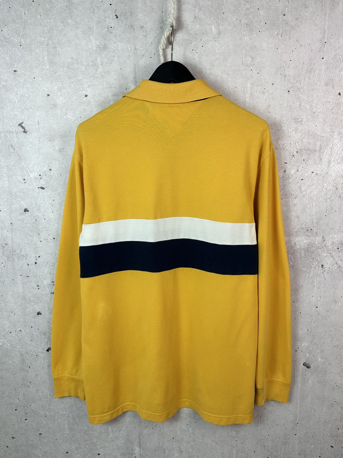 Tommy Hilfiger Vintage Tommy Hilfiger Yellow Cotton Rugby Long Sleeve Polo Size US L / EU 52-54 / 3 - 10 Thumbnail