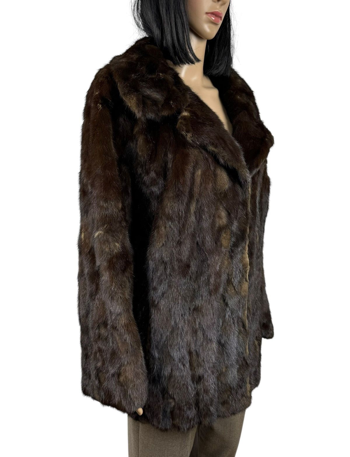 Handmade Real Genuine Mink Fur Coat Jacket Size Large Size L / US 10 / IT 46 - 4 Thumbnail