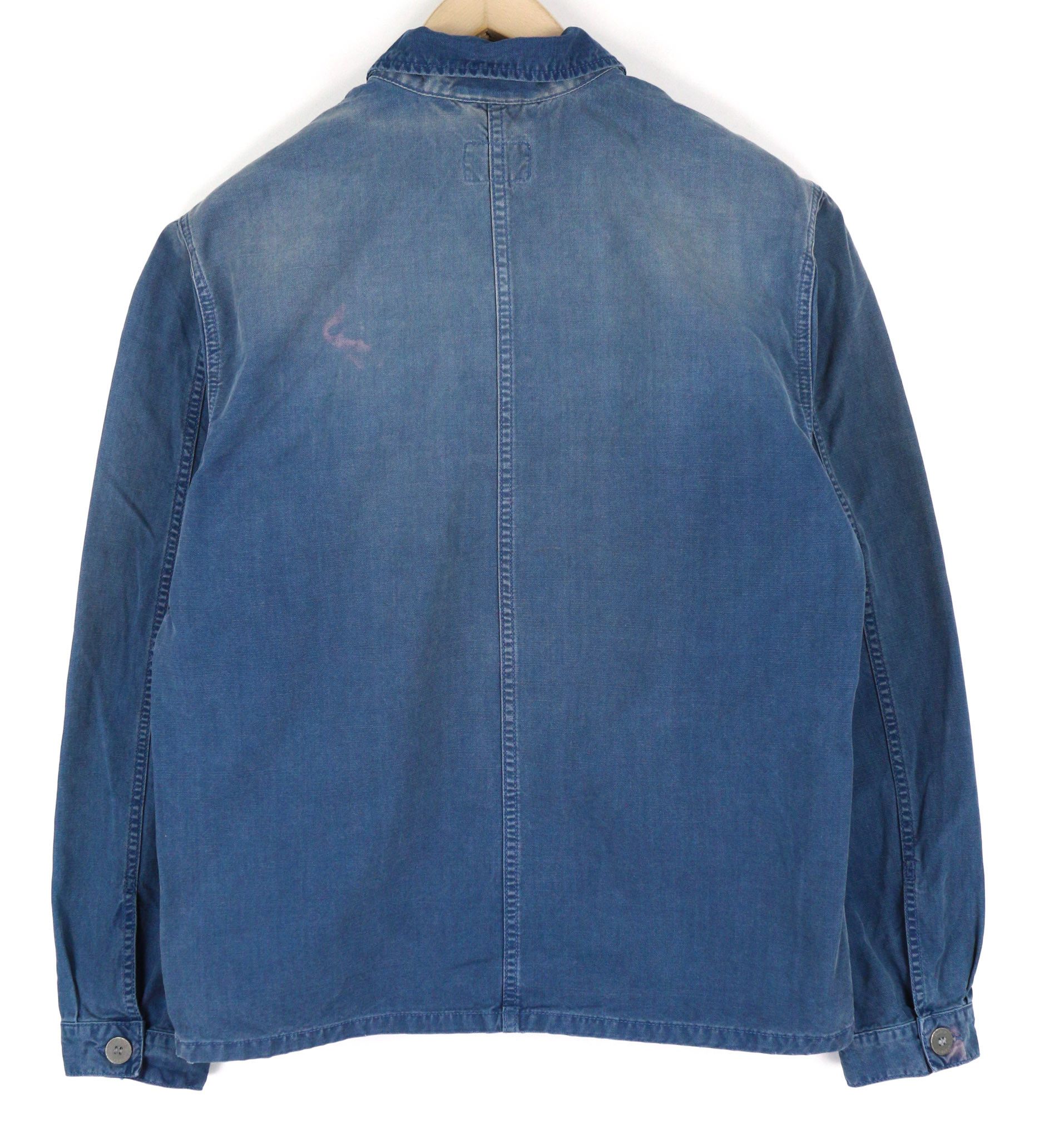 Nudie Jeans PAUL M Worker Polo Pockets Blue Jacket 81961 Size US M / EU 48-50 / 2 - 2 Thumbnail