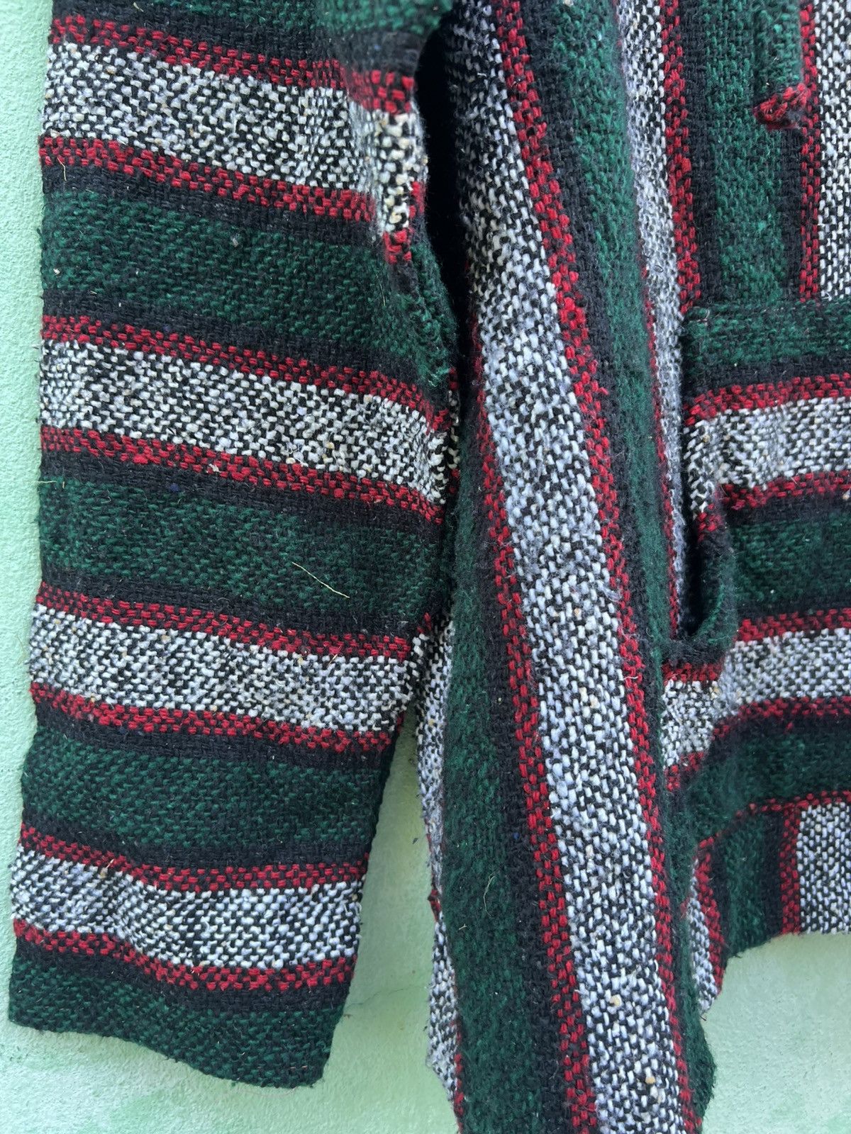 Japanese Brand Vintage VEL-MEX Mexican Baja Hoodie Drug Rug Striped XL Size US L / EU 52-54 / 3 - 8 Thumbnail