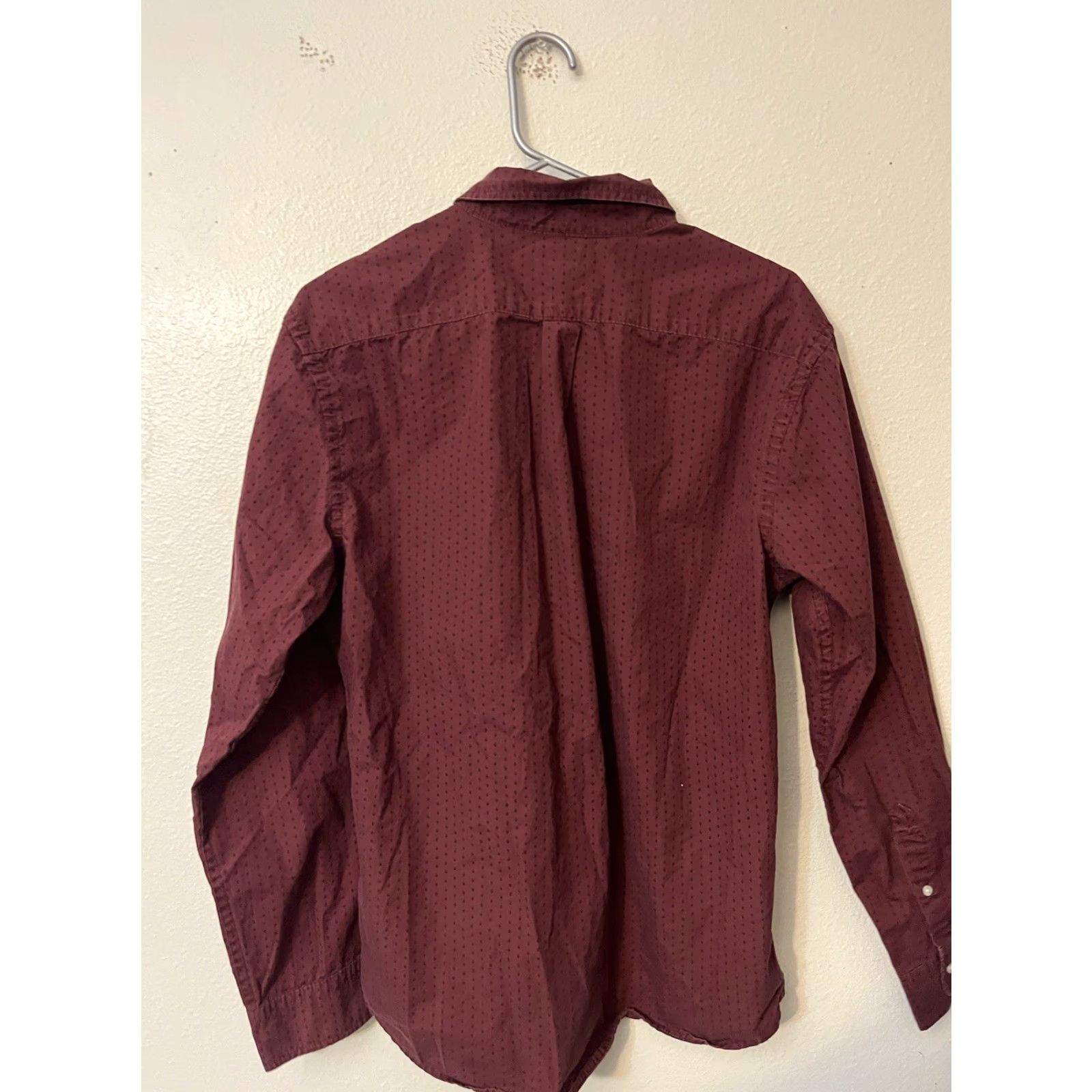 Gap Gap Button Up Shirt Mens Size M Maroon Polka Slim Fit Long Sleeve Shirt Size US M / EU 48-50 / 2 - 3 Thumbnail