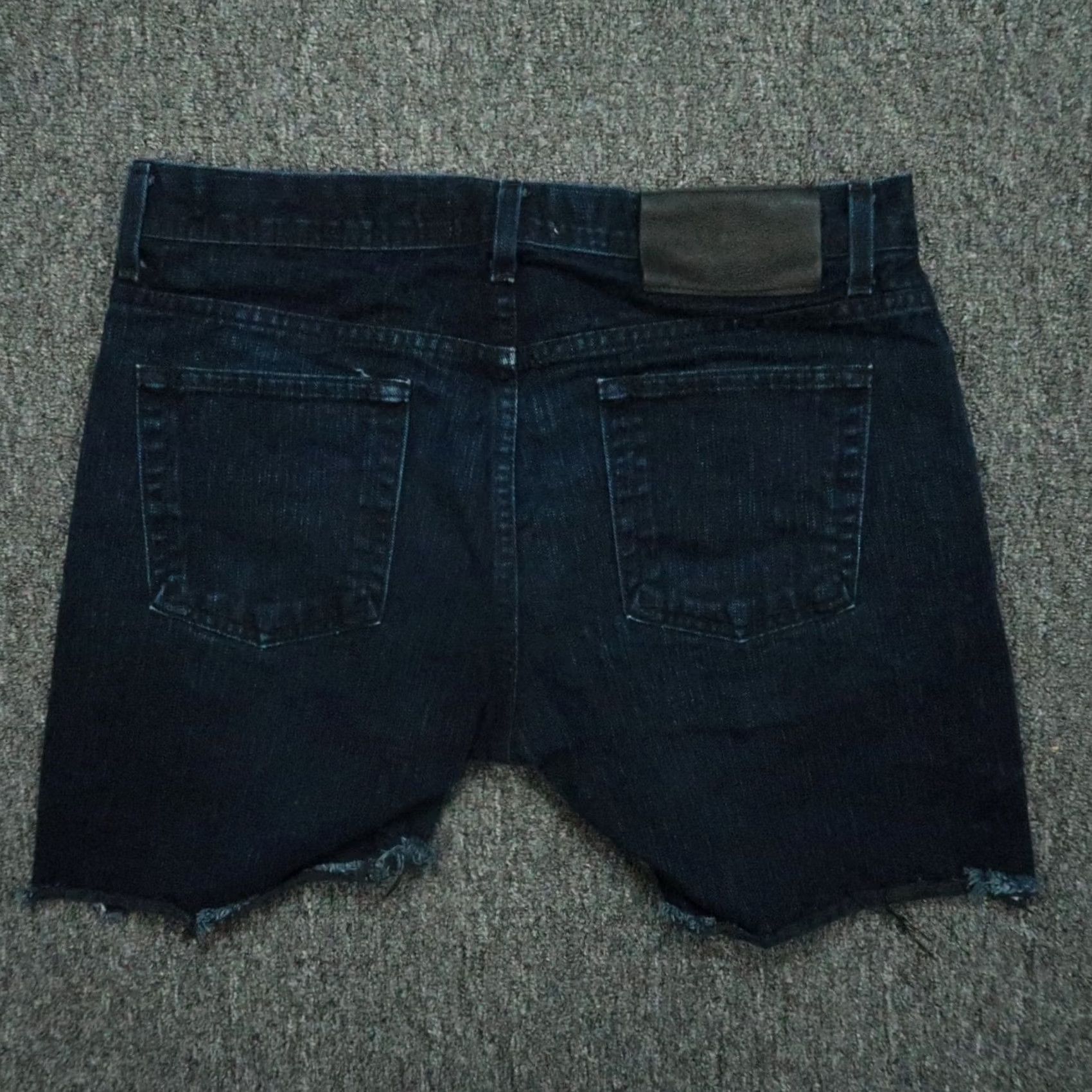 Vintage Naked & Famous Denim Shorts Mens 34 Blue Weird Guy Slubby Indigo Cut Off Denim Jorts Size US 34 / EU 50 - 4 Thumbnail