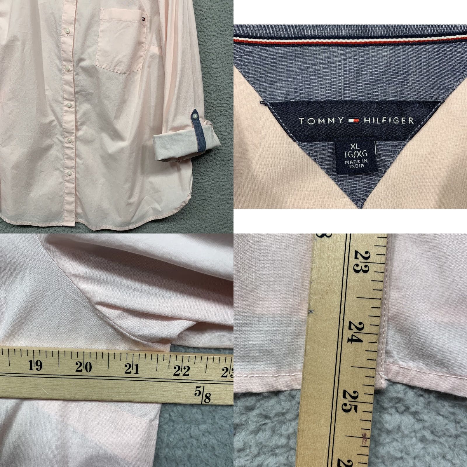Tommy Hilfiger Tommy Hilfiger Shirt Men’s XL Button 1 Pocket Logo Light Pink Size US XL / EU 56 / 4 - 9 Thumbnail