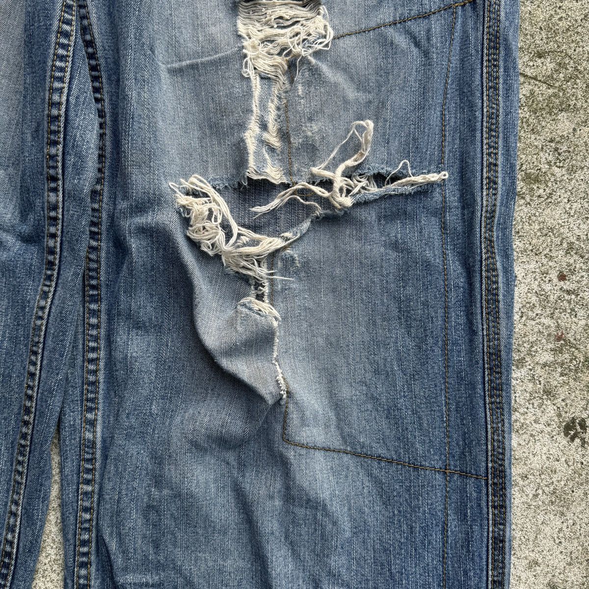 Vintage Thrashed Faded Distressed Baggy Wide Skater Jeans ERD Grunge Size US 33 - 12 Thumbnail
