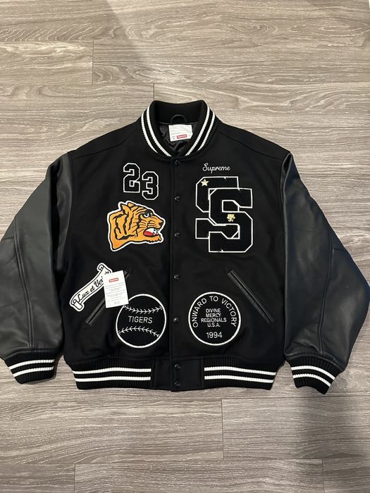 Supreme Supreme Tiger Varsity Jacket (L/XL) FW23 Black | Grailed