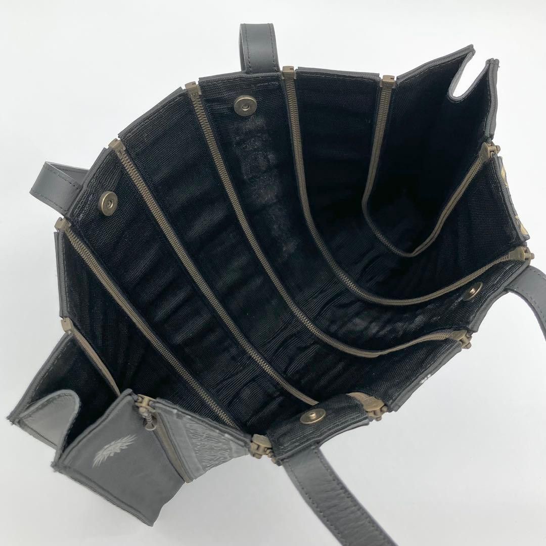 Jean Paul Gaultier JEAN PAUL GAULTIER Ruban Zip Tote Bag with Dragon Pattern Size ONE SIZE - 17 Thumbnail