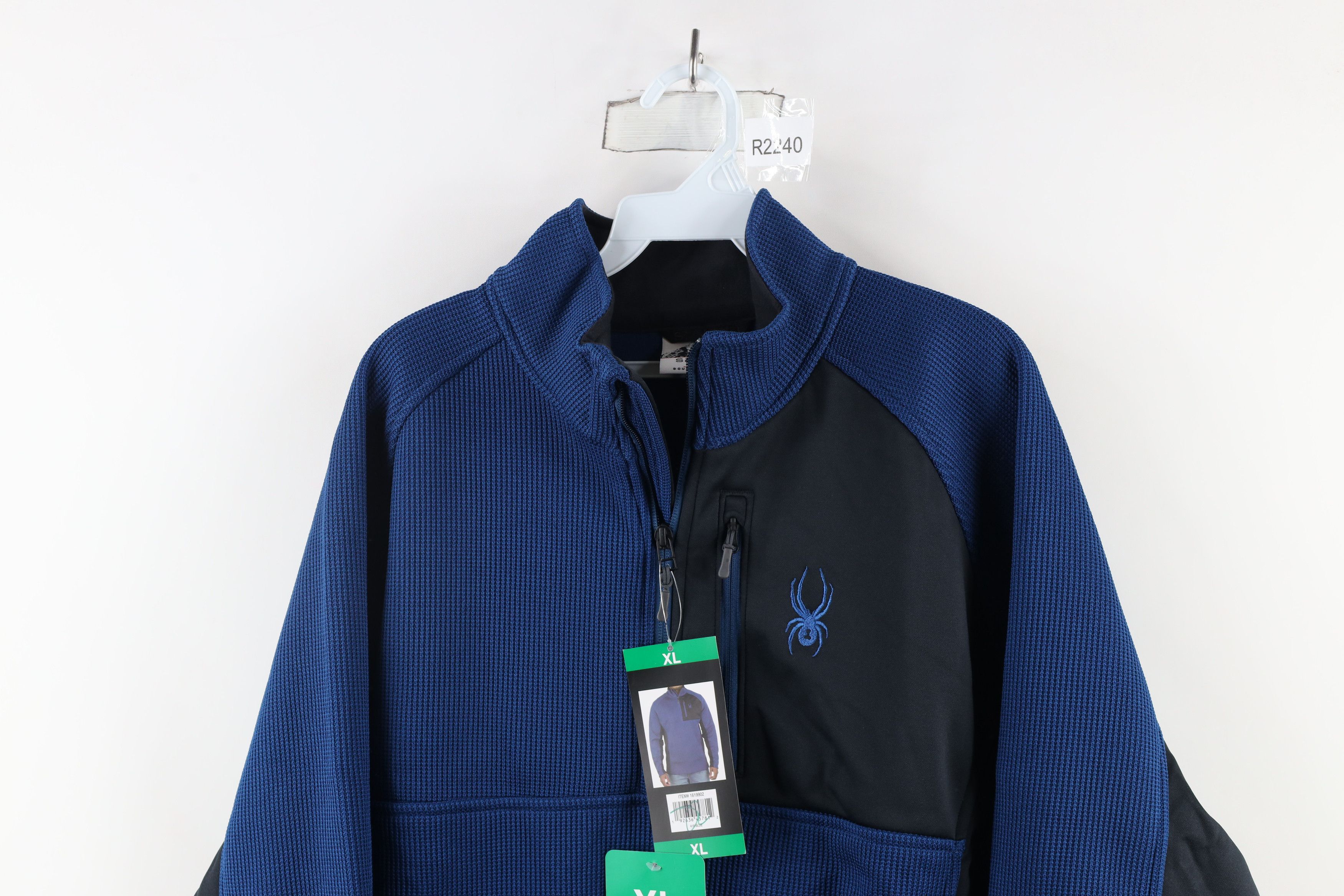 Spyder × Vintage New Spyder Gait Ribbed Knit Half Zip Pullover Sweater Jacket Size US XL / EU 56 / 4 - 2 Thumbnail