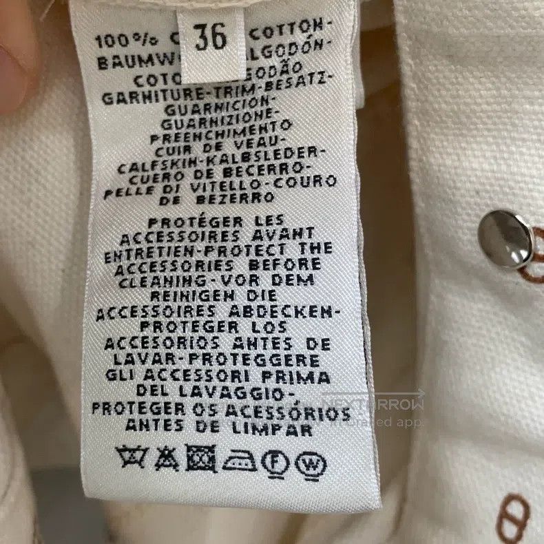 Hermes Hermes Denim Jacket with Leather Logo and Pig Nose Design Size XS / US 0-2 / IT 36-38 - 6 Thumbnail