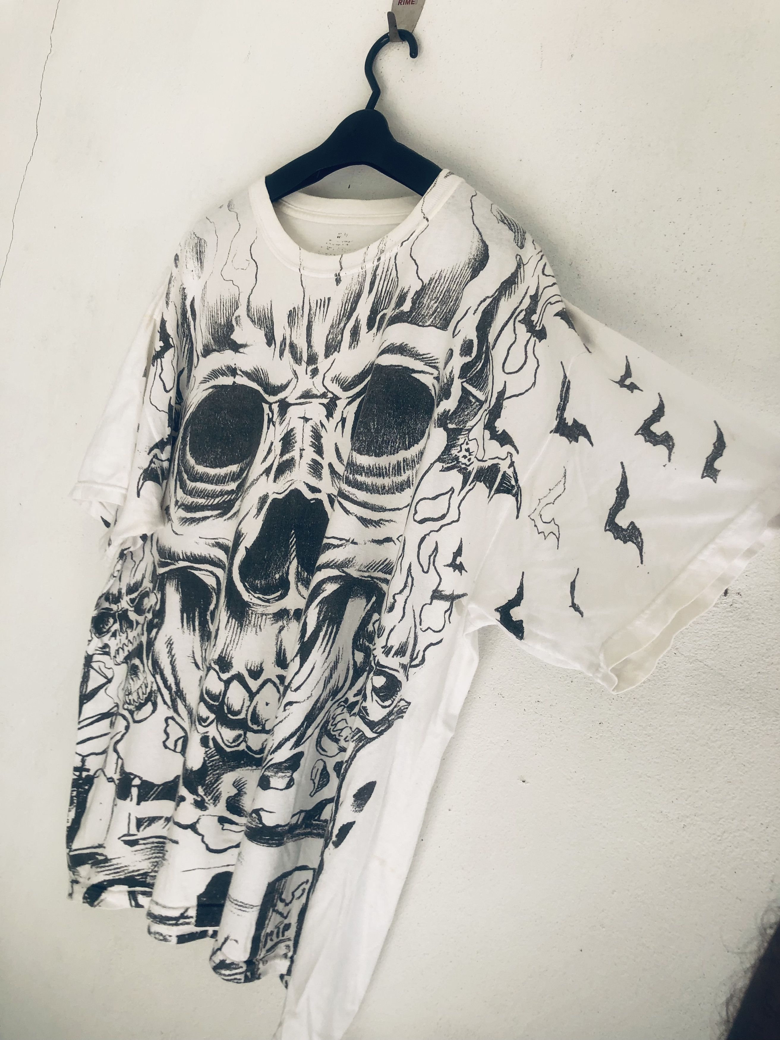 Japanese Brand Vintage Skull Big Logo Hip Hop Designer Fashion Style Size US XL / EU 56 / 4 - 6 Thumbnail