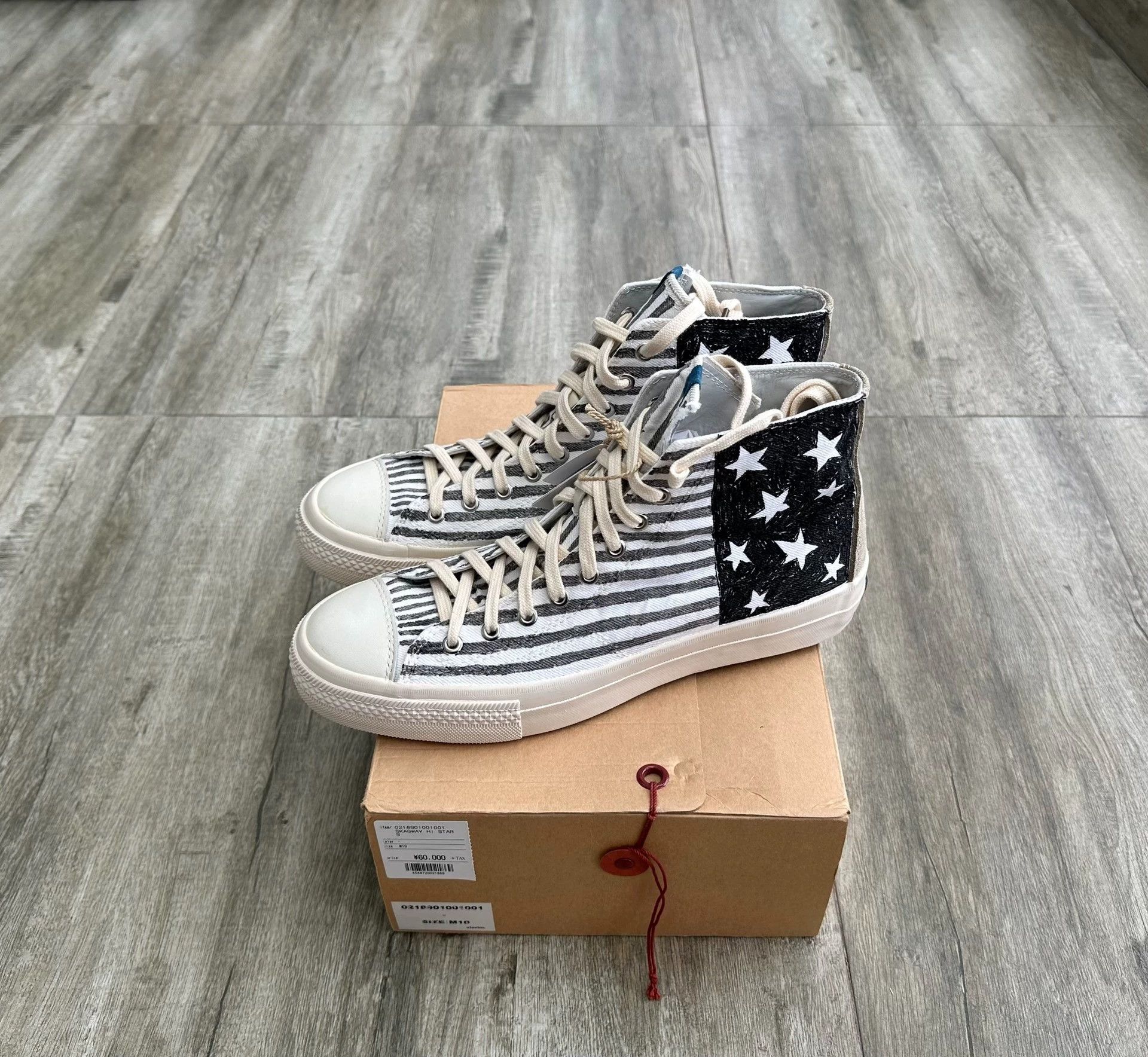 Visvim VISVIM ICT SKAGWAY HI STARS Painted Flag Hi Top US10 Size US 10 / EU 43 - 2 Thumbnail