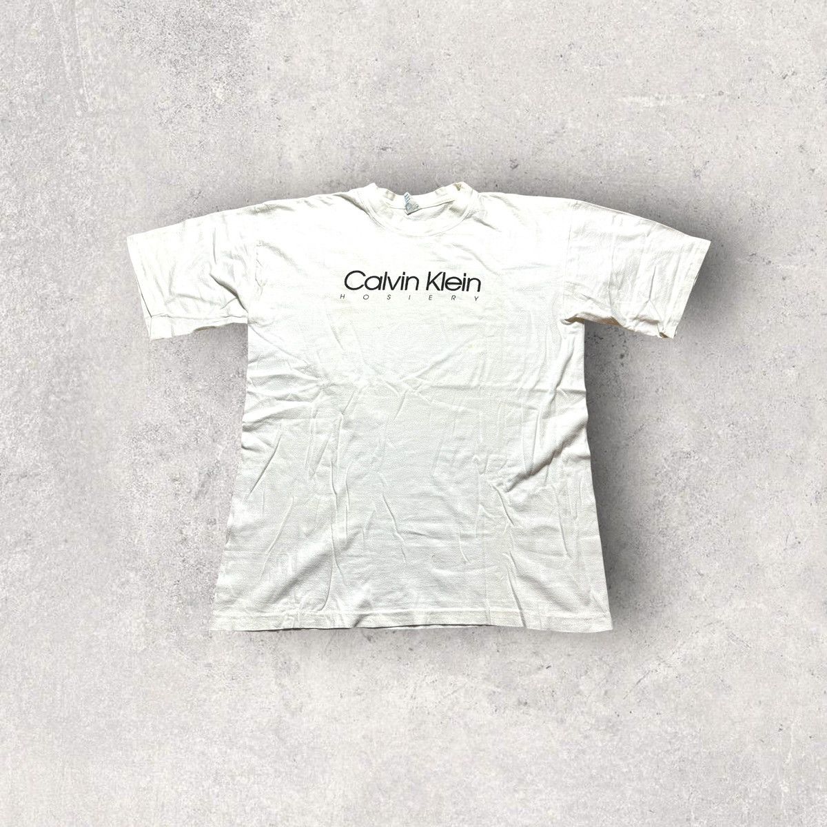 Calvin Klein × Vintage Vintage Calvin Klein Hosiery tee Size US L / EU 52-54 / 3 - 1 Thumbnail