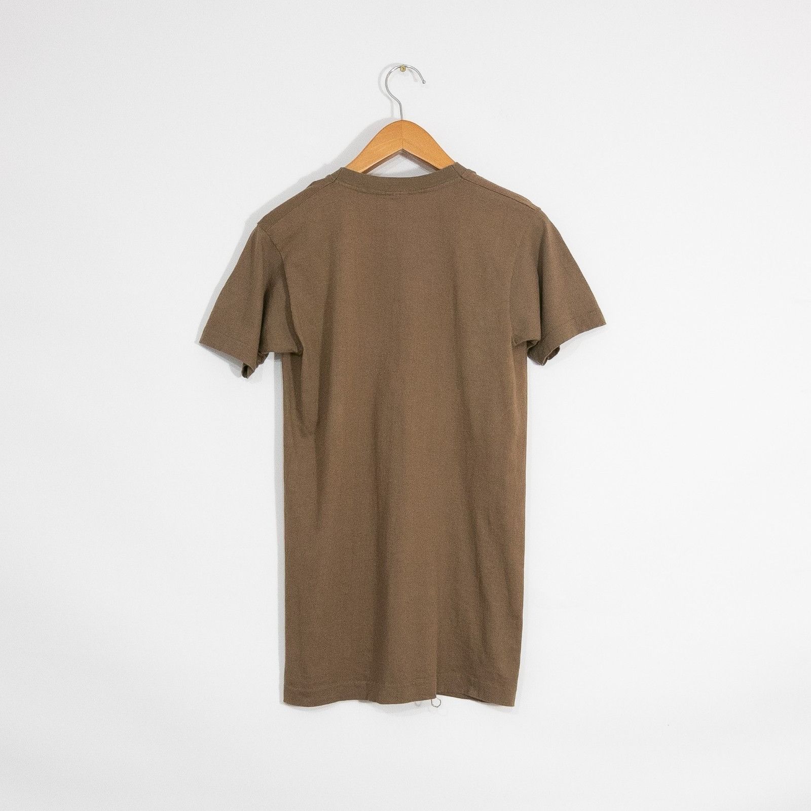 Vintage Vintage 90s Blank Brown T Shirt Mens Medium - Single Stitch Size US M / EU 48-50 / 2 - 5 Thumbnail