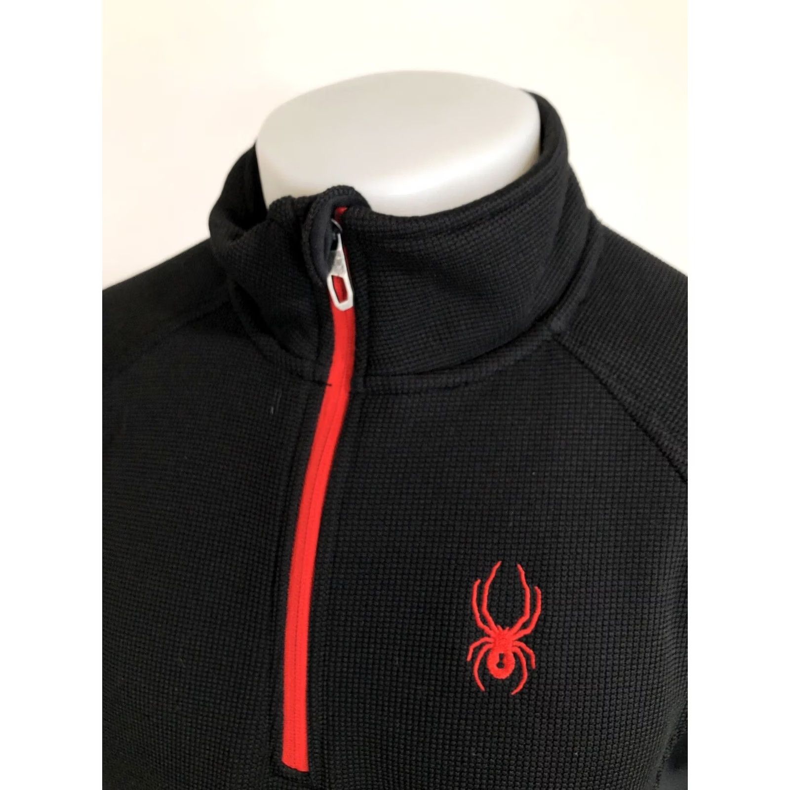 Spyder SPYDER Embroidered Md. Fleece Lined Sweater Jacket - EXCELLENT | Men | L | Black | Pullover Sweater Jacket | Ski Snowboard Theme Size US L / EU 52-54 / 3 - 3 Thumbnail