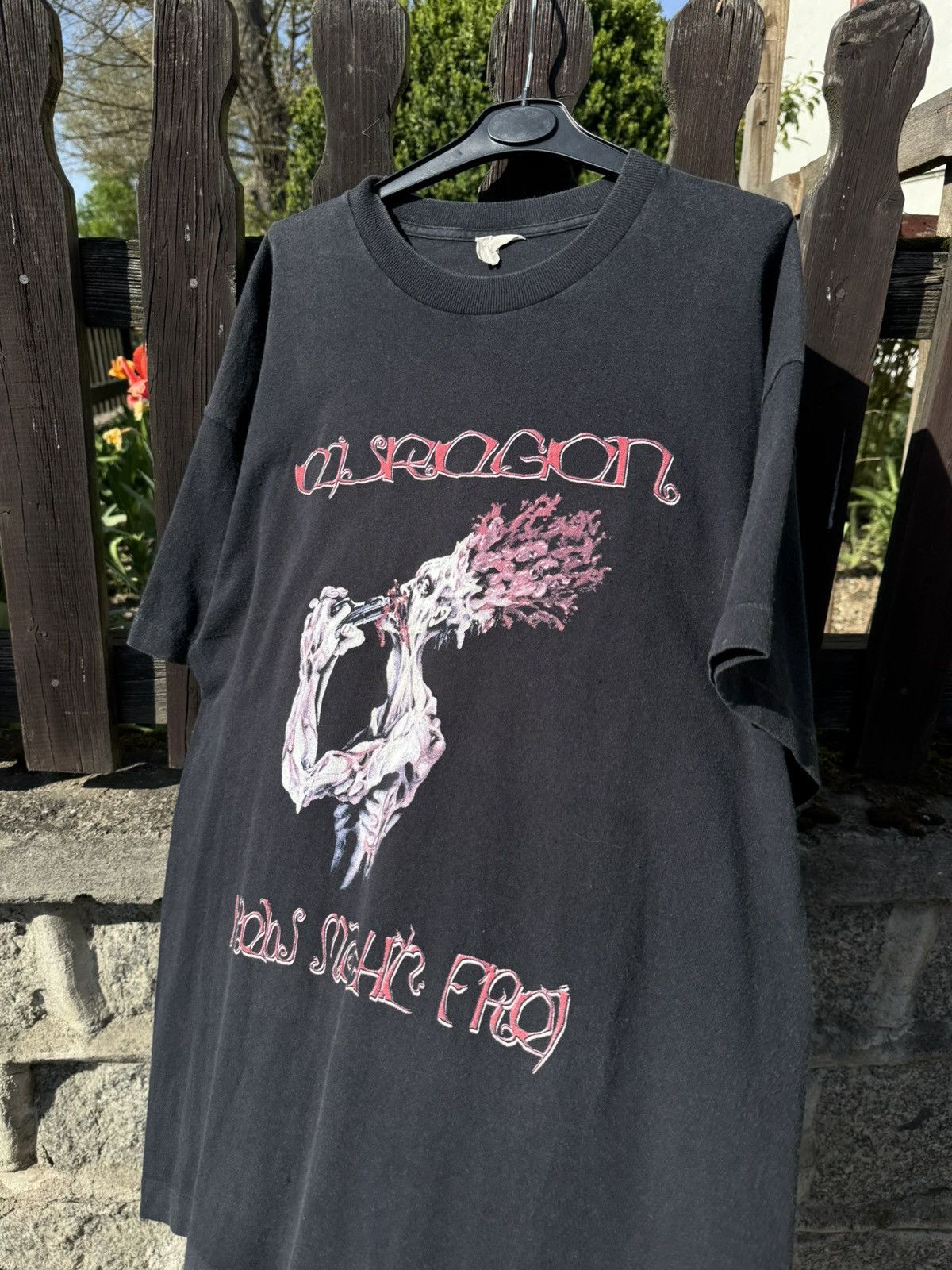 Band Tees × Vintage Vintage Eisregen Metal Band Krebs Macht Frei Single Stitch Size US XL / EU 56 / 4 - 13 Thumbnail