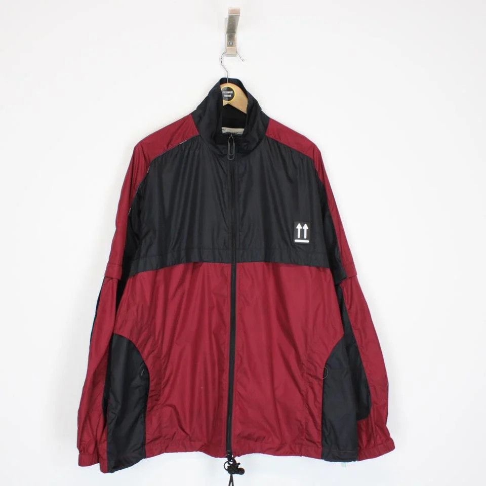 Off-White o1y0225 Turtleneck Jacket in Burgundy/Black Size US XXS / EU 40 - 1 Thumbnail
