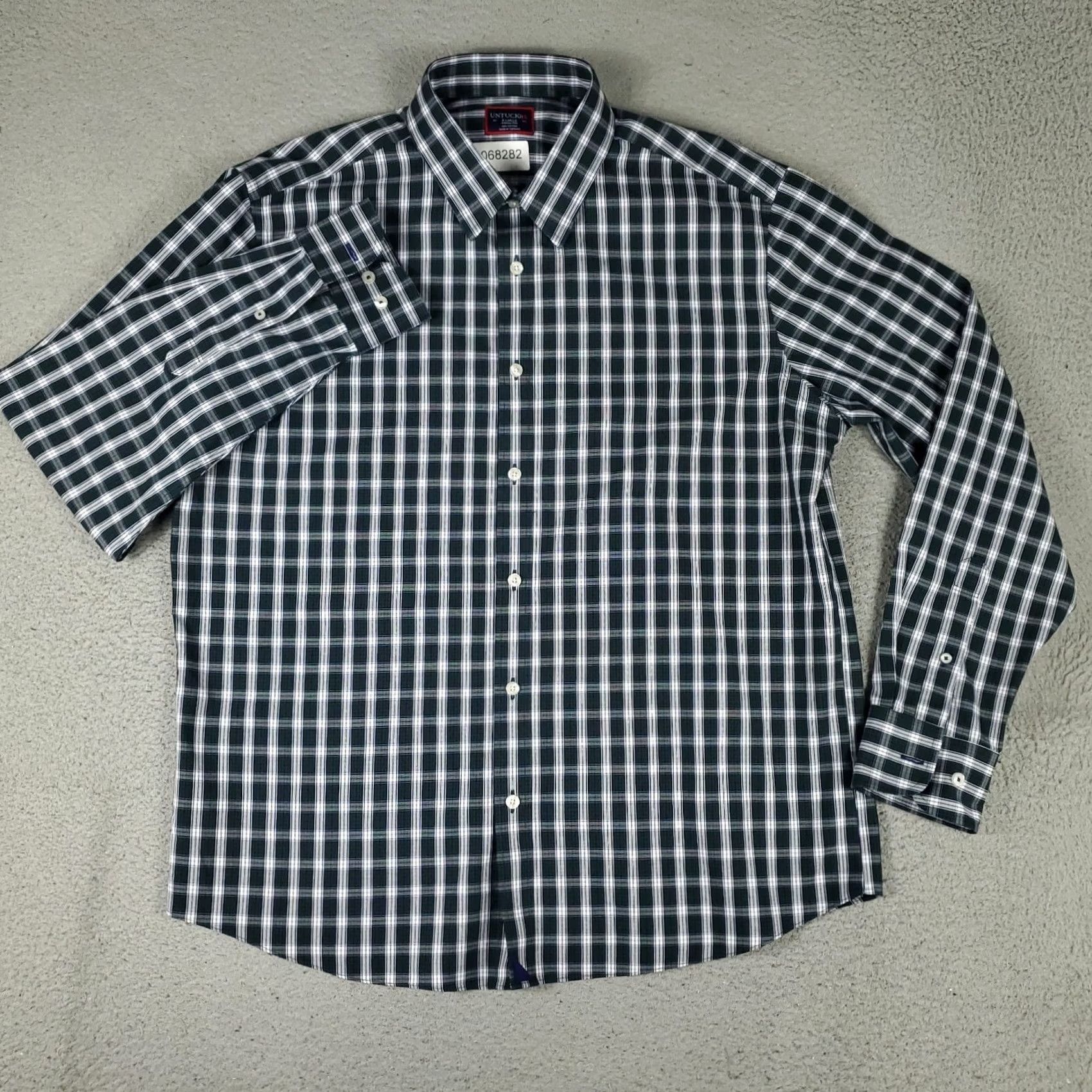 UNTUCKit UNTUCKit Shirt Mens XL Green Plaid Button-Up Long Sleeve Casual Style Size US XL / EU 56 / 4 - 3 Thumbnail