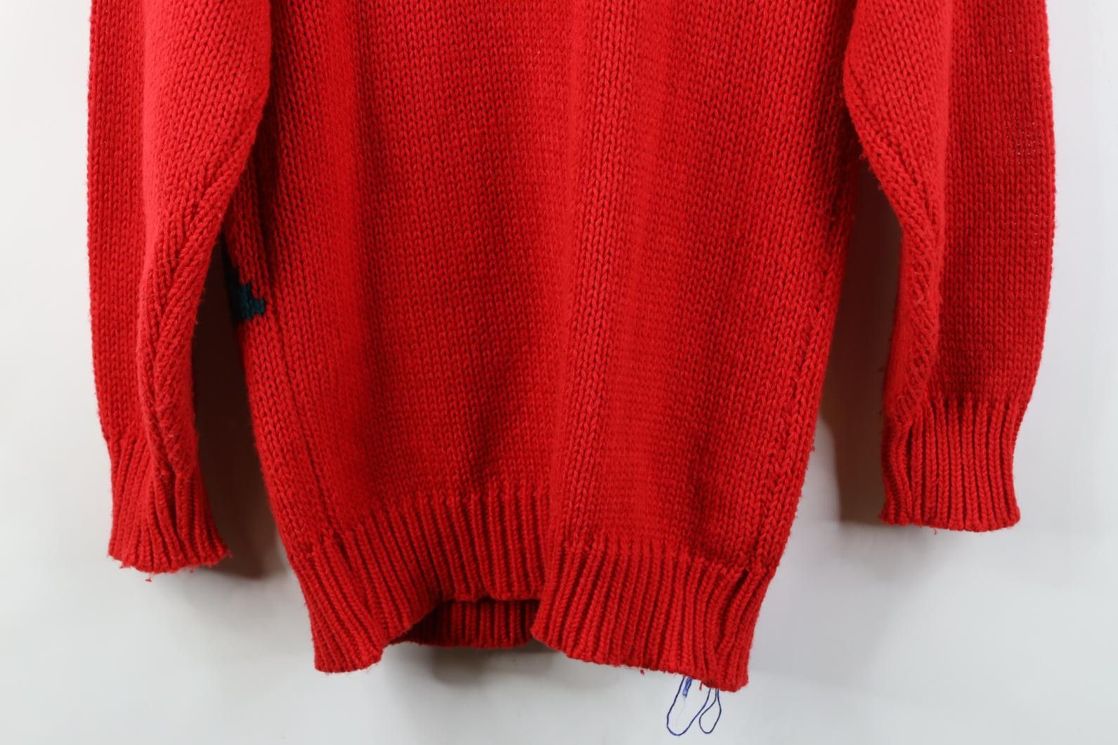 Vintage Vintage 90s Streetwear Christmas Bear Knit Sweater Red Size S / US 4 / IT 40 - 15 Thumbnail