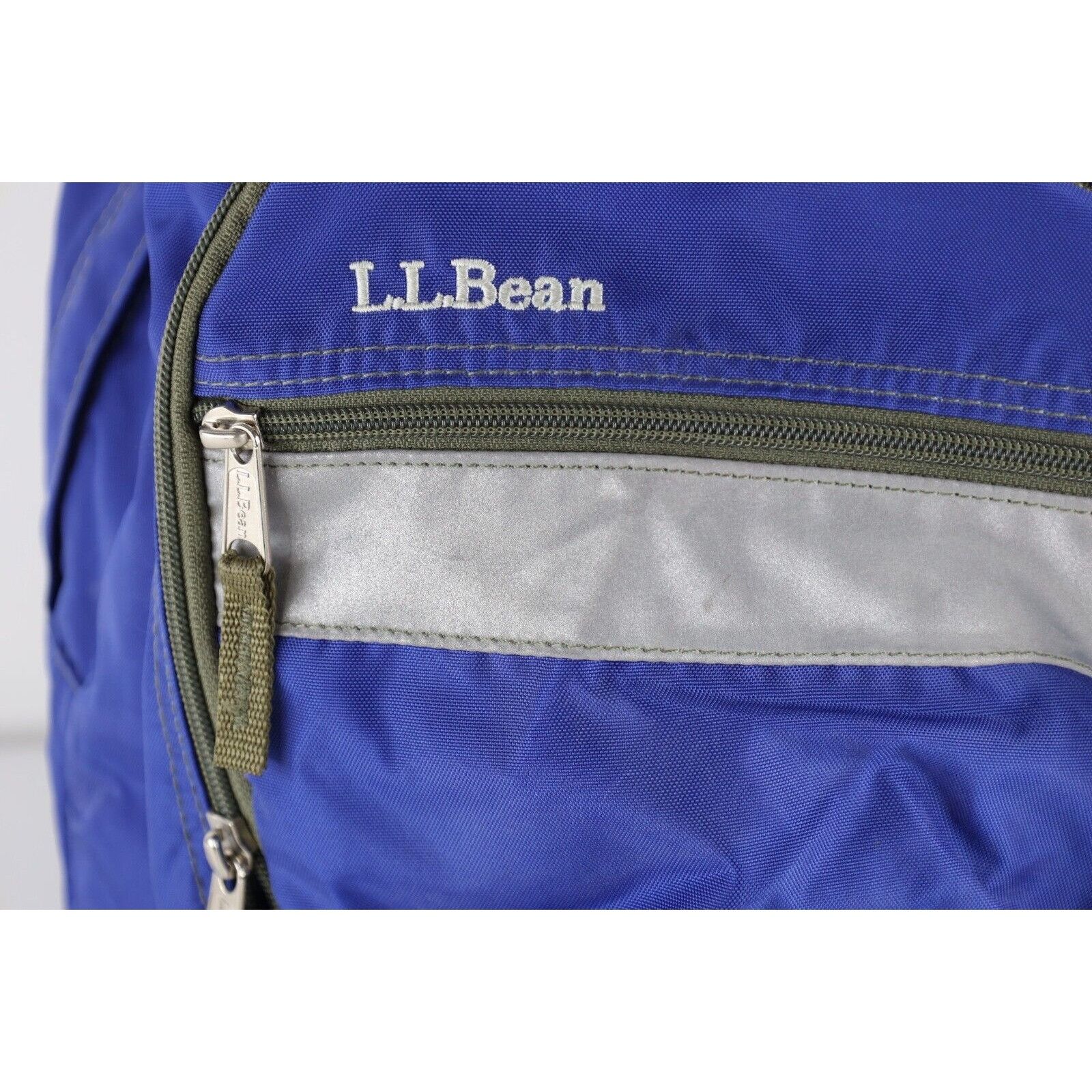 L.L. Bean × Vintage Vintage LL Bean Distressed Spell Out Reflective Backpack Bag Size ONE SIZE - 3 Thumbnail