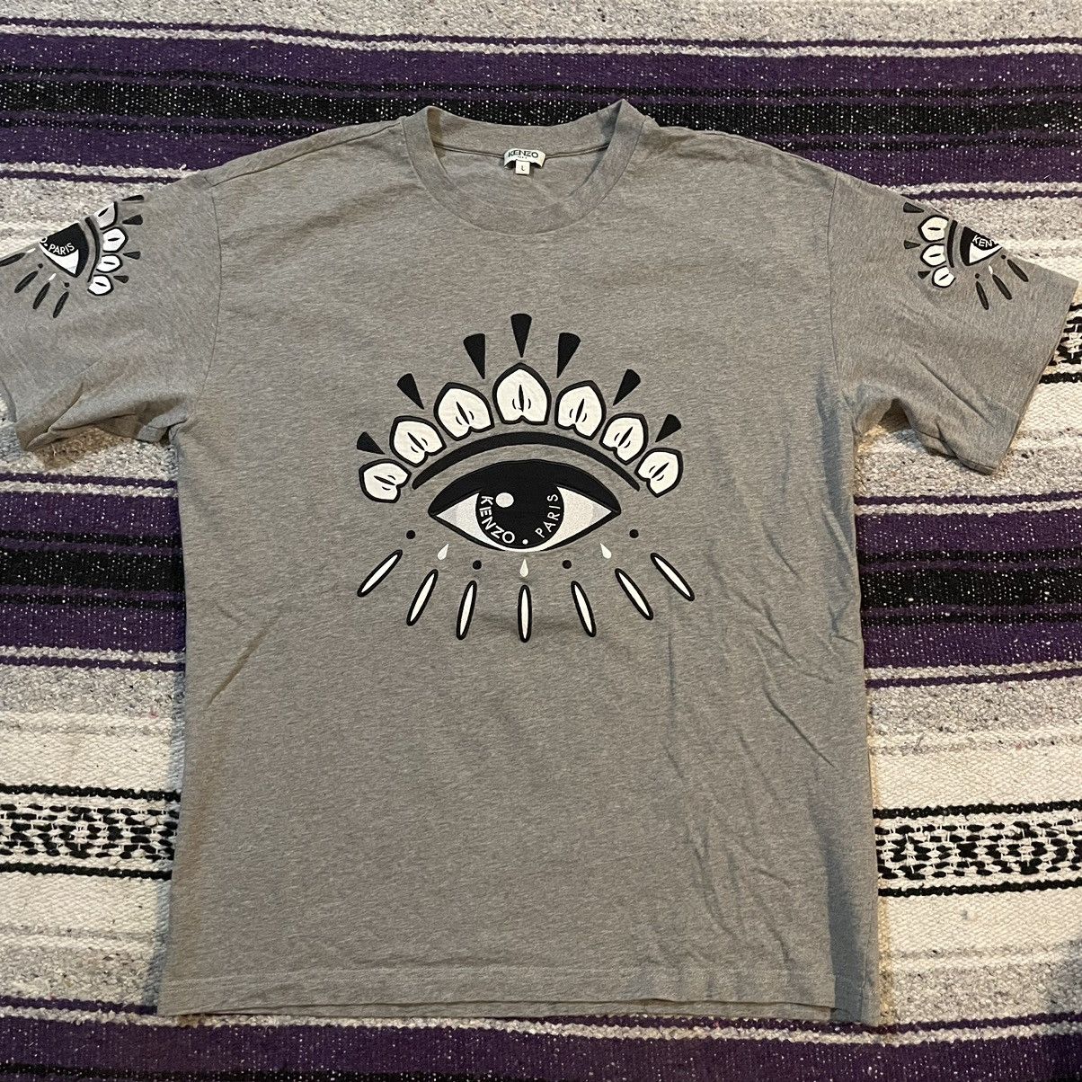 Kenzo Kenzo Paris Eye T-Shirt Gray Size L Size US L / EU 52-54 / 3 - 1 Thumbnail