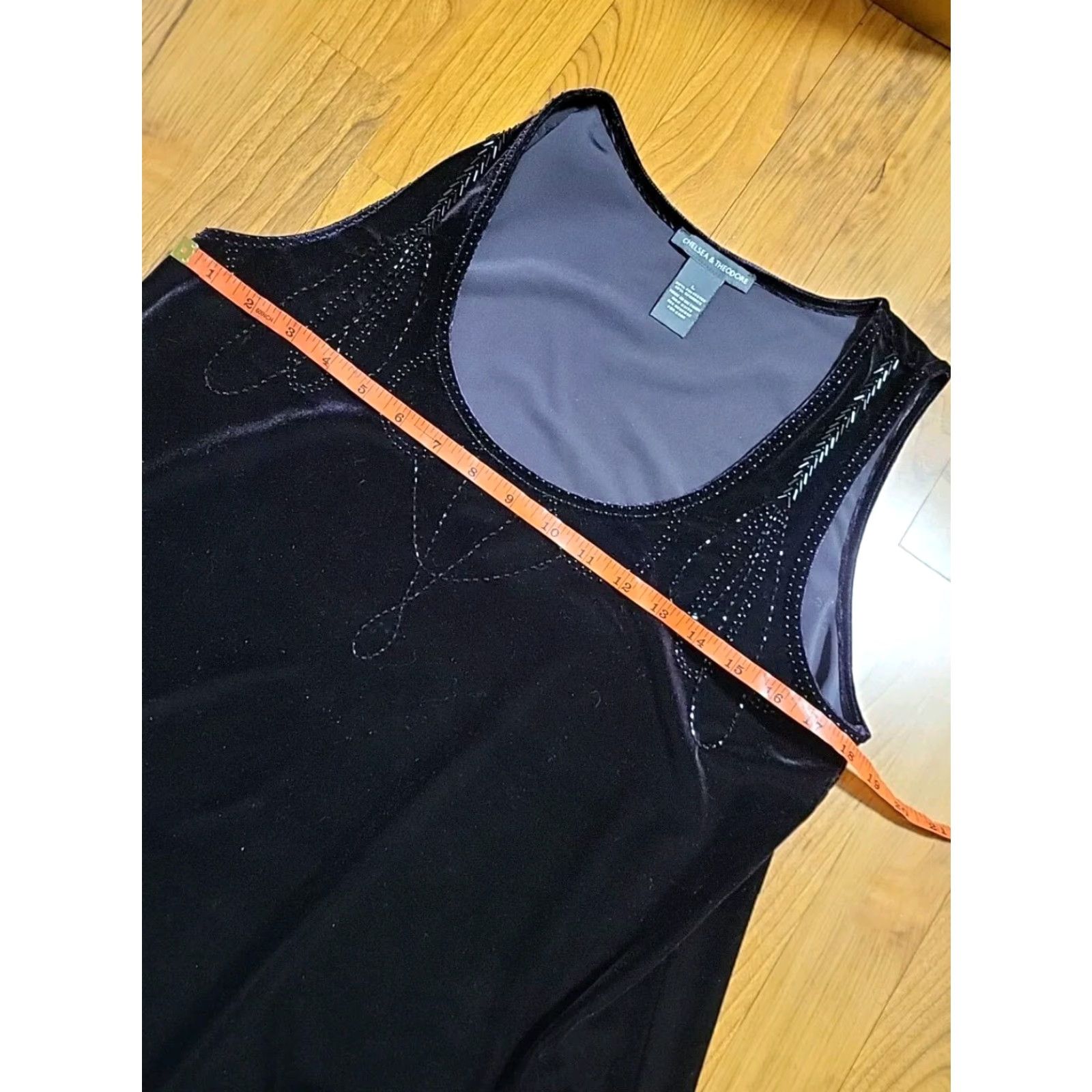 Velour Chelsea & Theodore Tank Purple Velour Embellished L Womens Tank Top Large Purple Velour Embellishments Women Size L / US 10 / IT 46 - 5 Thumbnail