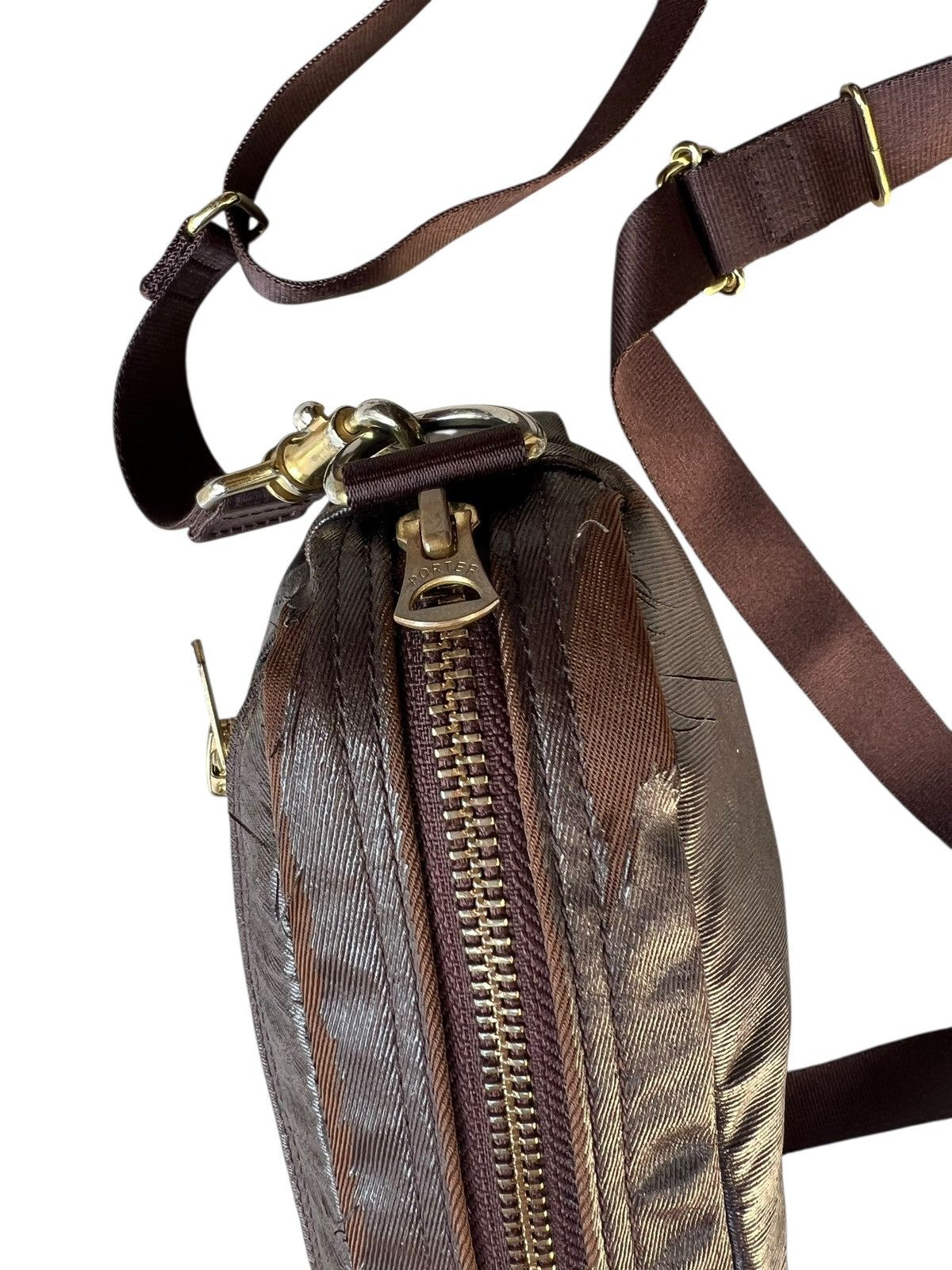 Porter By Yoshida Japan Distressed Coated Waxed Mini Bag