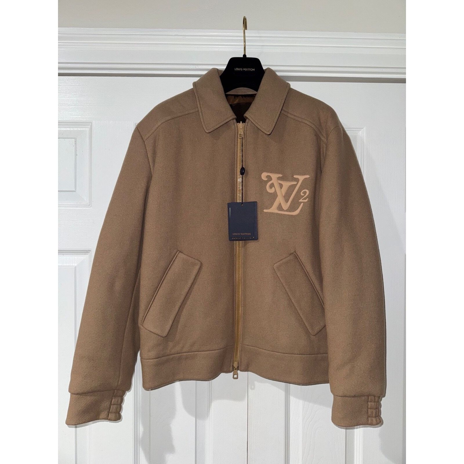 Louis Vuitton Louis Vuitton Nigo Damier Bomber Camel Beige Brown Jacket 48 Size US M / EU 48-50 / 2 - 2 Thumbnail