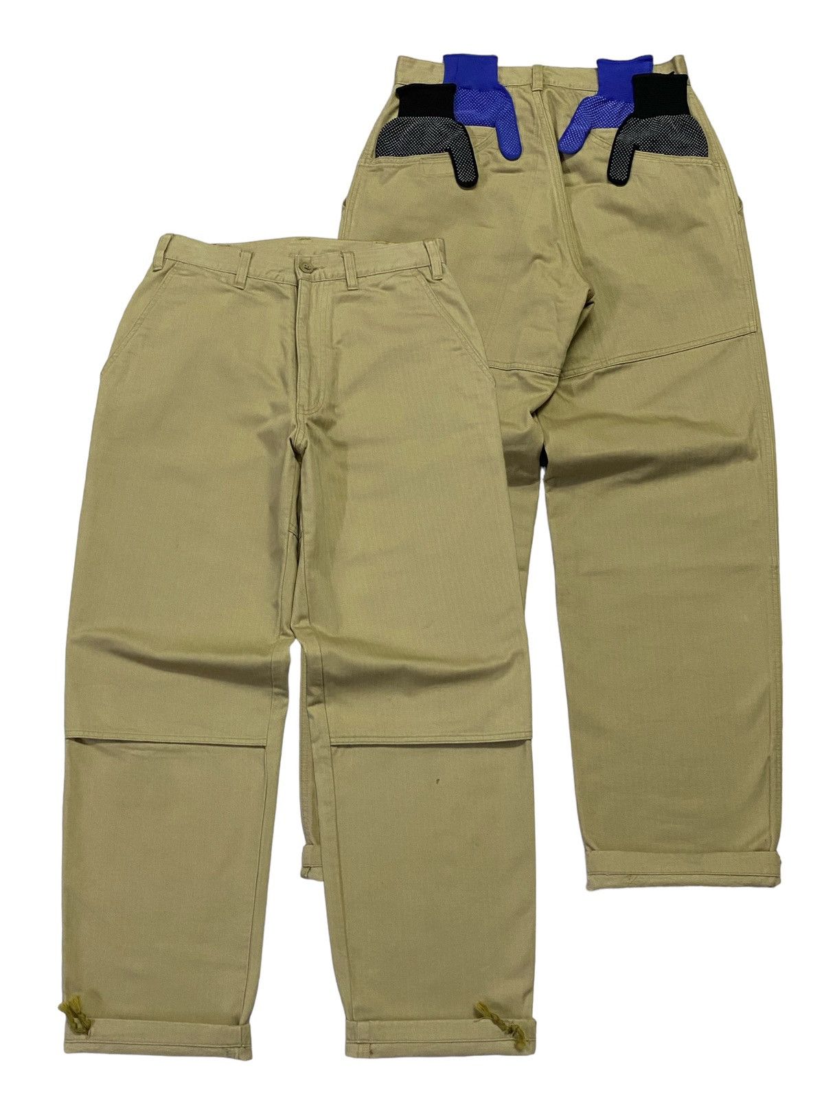 Bape × Nigo Vintage A Bathing Ape Double Pocket Chino Khaki Pants Size US 30 / EU 46 - 1 Thumbnail