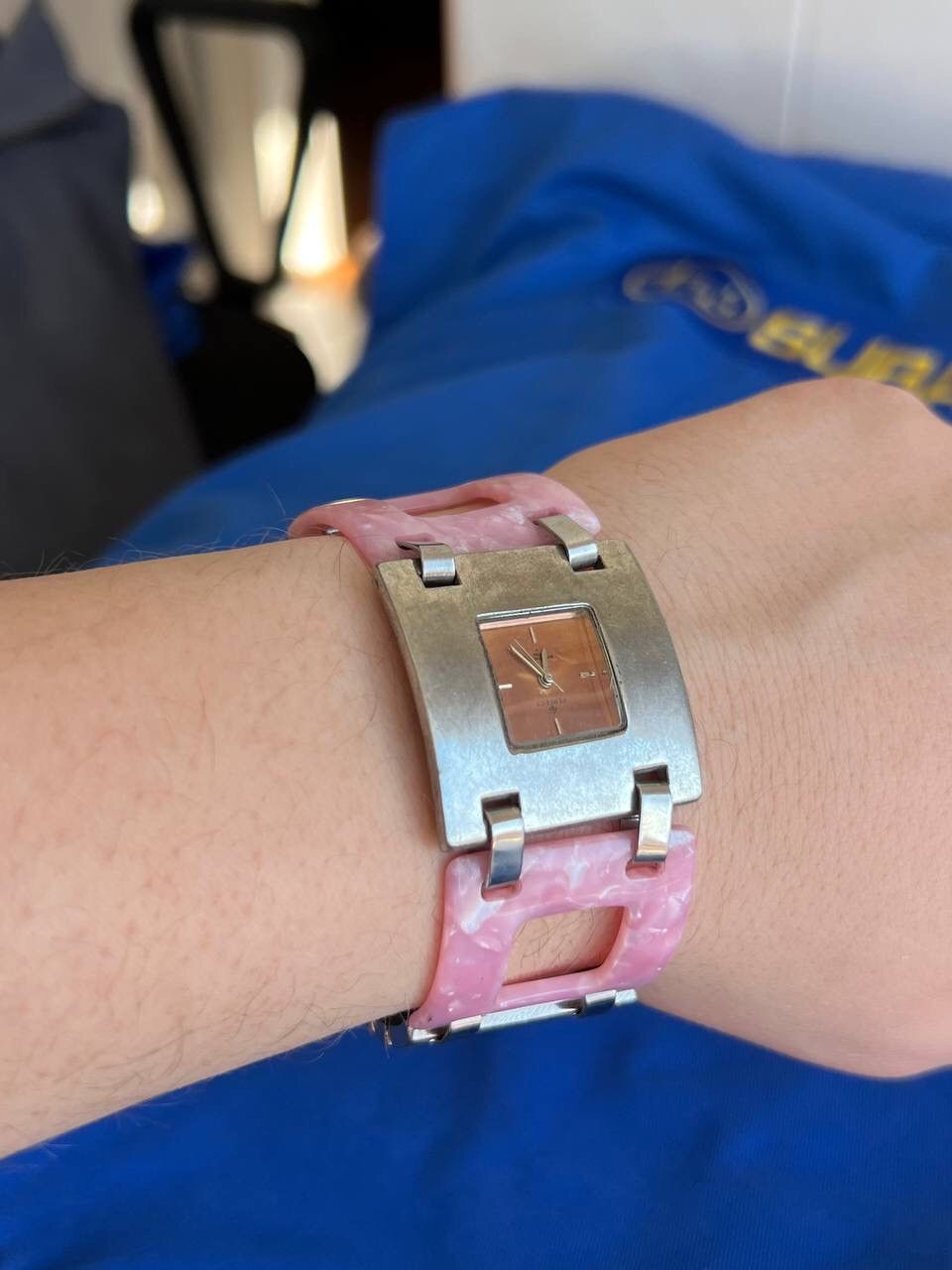 Japanese Brand × Vintage Vintage Japanese style futuristic Pink Squared Watch Size ONE SIZE - 7 Thumbnail