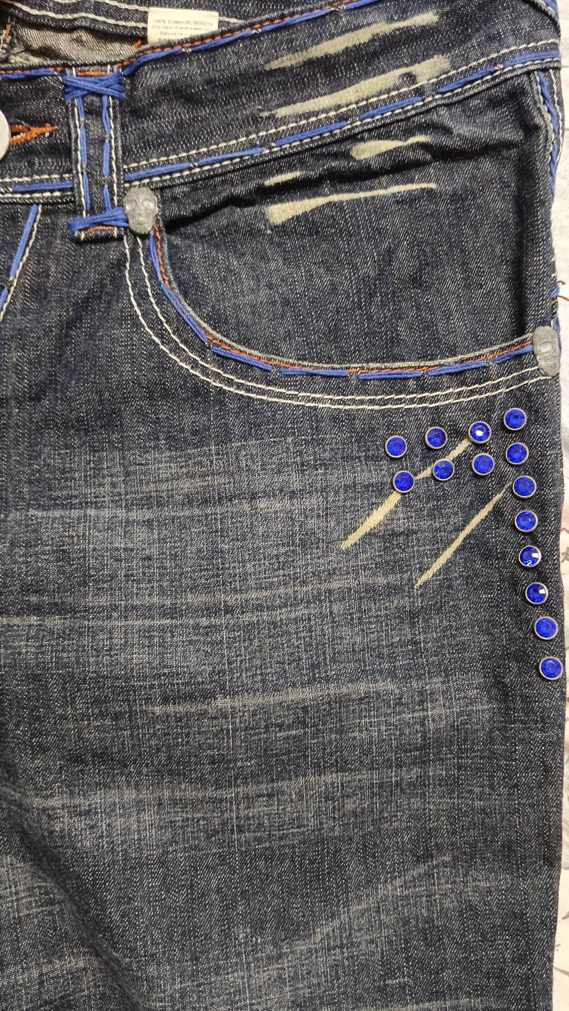 Denim & Co. Laguna Beach Embellished Skull Flare Denim Size US 32 / EU 48 - 10 Thumbnail