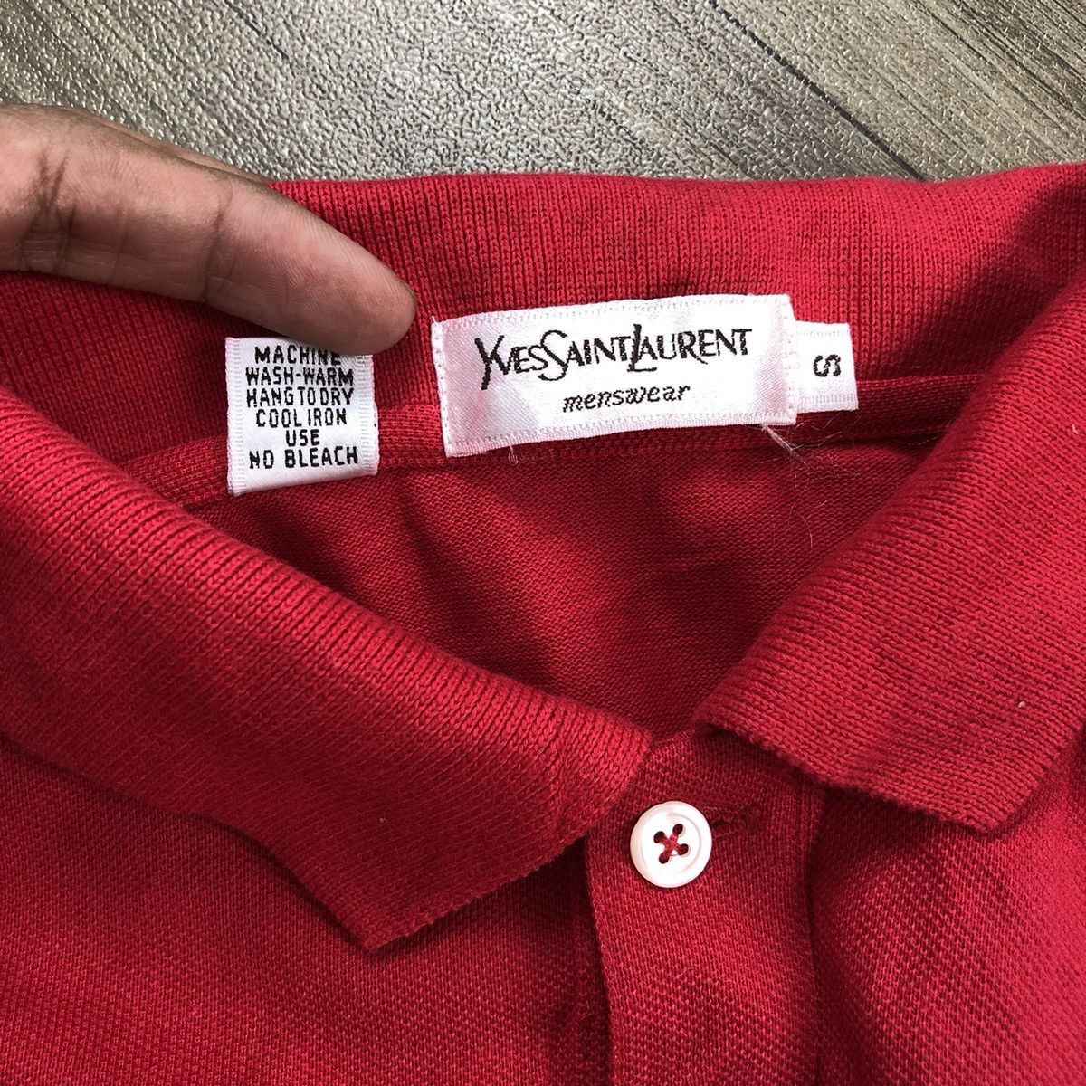Vintage × Yves Saint Laurent Vintage Yves Saint Laurent Pour Homme YSL Red Polo Shirt Size US S / EU 44-46 / 1 - 6 Thumbnail