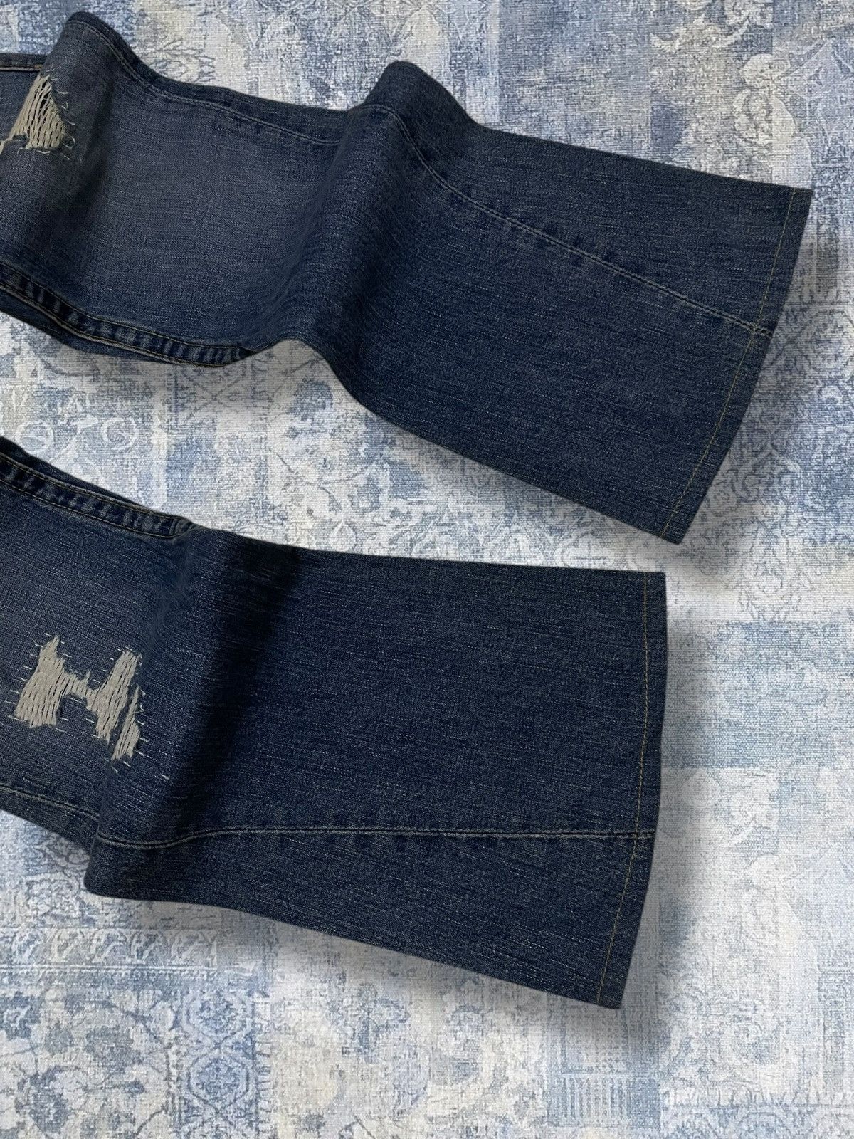 True Religion Vintage 90s Designer True Religion Distressed Flared Denim Size US 31 - 5 Thumbnail