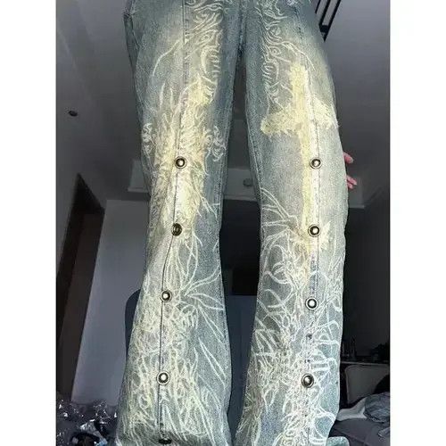 Japanese Brand washed old tattoo jeans Size 32" / US 10 / IT 46 - 4 Thumbnail