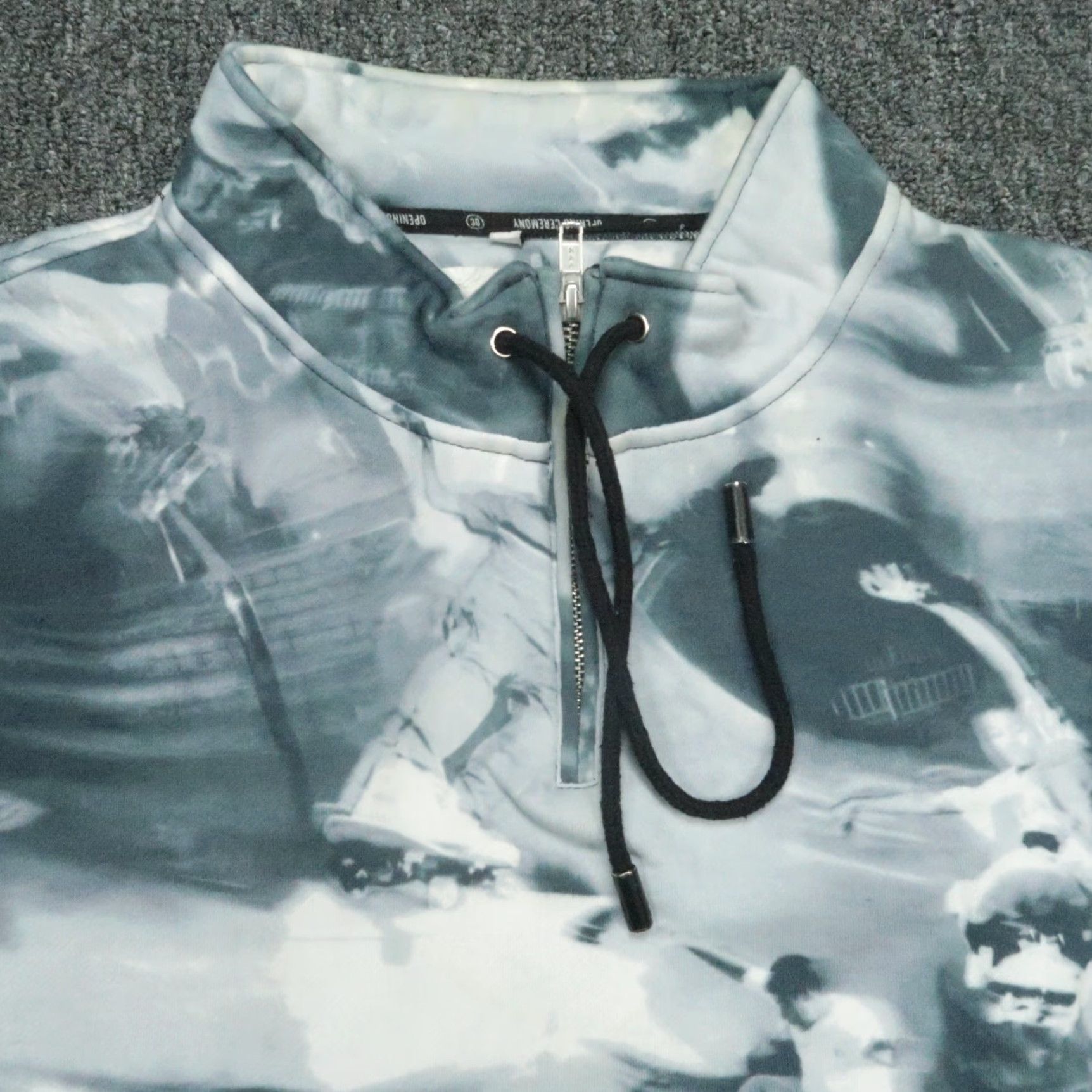 Opening Ceremony VINTAGE Opening Ceremony Pullover Mens XL Blue Gray 1/4 Zip Sweater Shirt Skateboard Size US XL / EU 56 / 4 - 2 Thumbnail