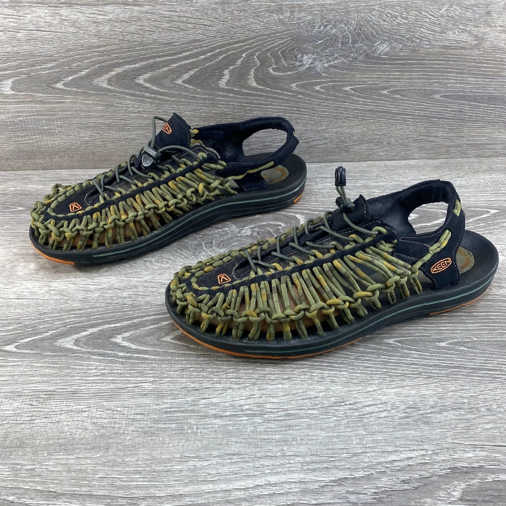 KEEN Keen UNEEK Mens 14 Woven Bungee Cord Water Hike Sandals Braided Drawstring Green Sandal Men UK 13 US 14 EU 47.5 Size ONE SIZE - 5 Thumbnail