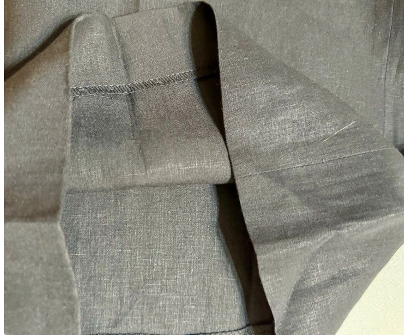Armani Collezioni Armani Collezioni Black Linen Wide-Leg Trousers - Size 16 Size 38" / US 16 / IT 52 - 3 Thumbnail